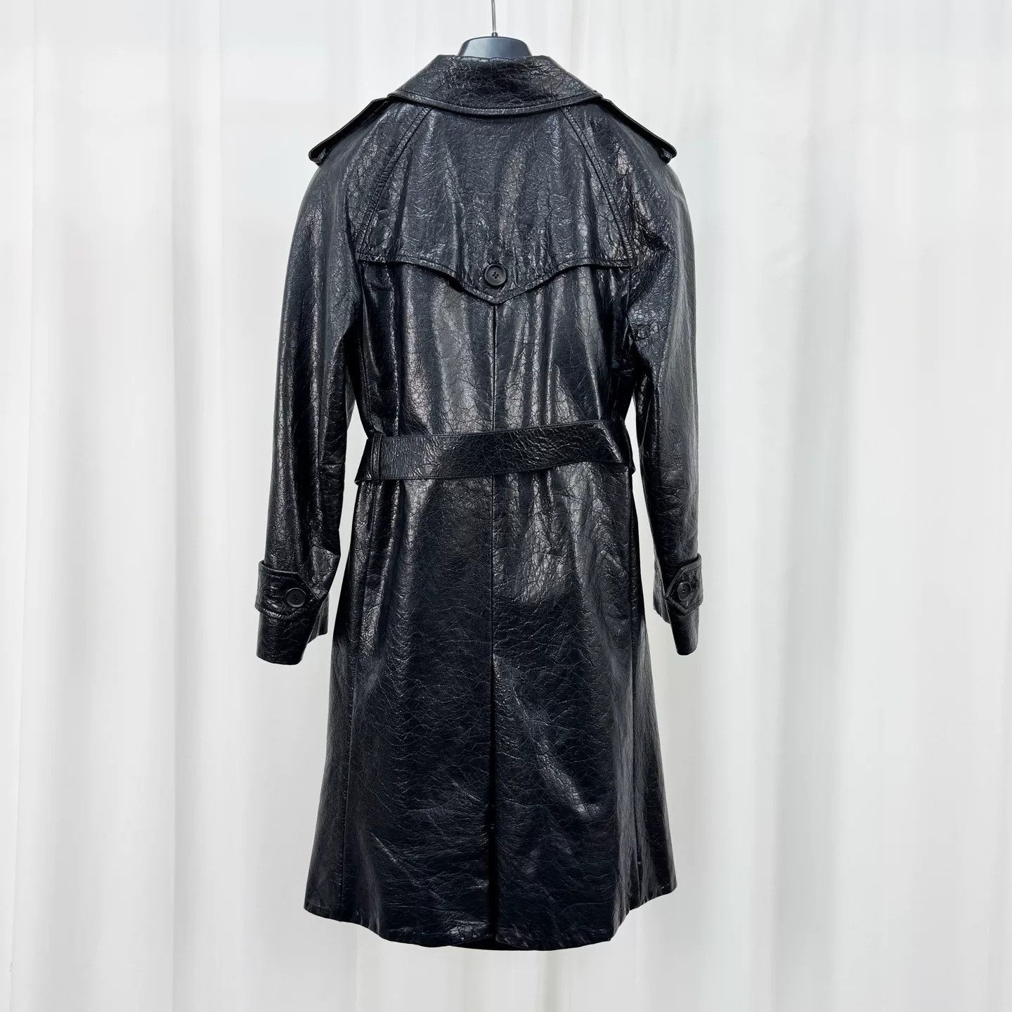 Miu Miu Miu Miu Black Double-Breasted Trench Coat Size S / US 4 / IT 40 - 2 Thumbnail