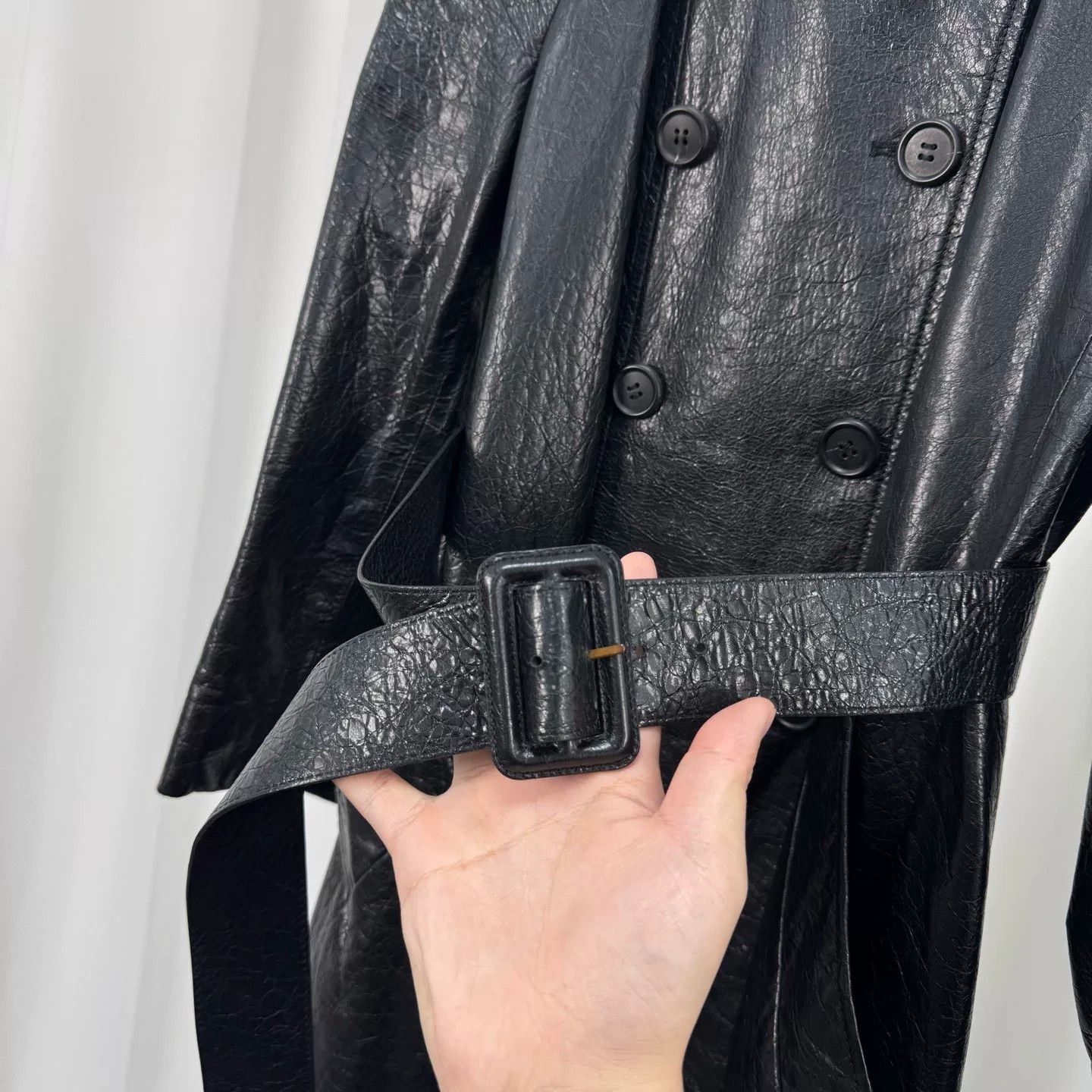 Miu Miu Miu Miu Black Double-Breasted Trench Coat Size S / US 4 / IT 40 - 5 Thumbnail