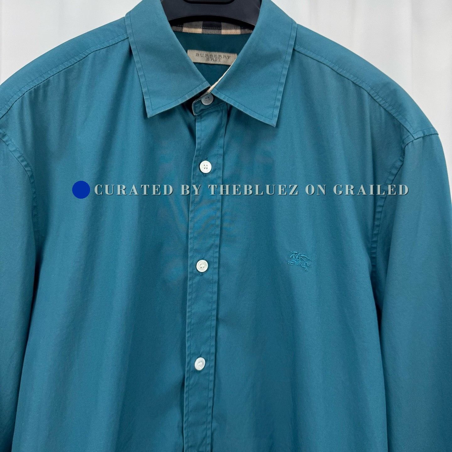 Burberry Burberry Embroidered Knight Check Shirt Size US M / EU 48-50 / 2 - 3 Thumbnail