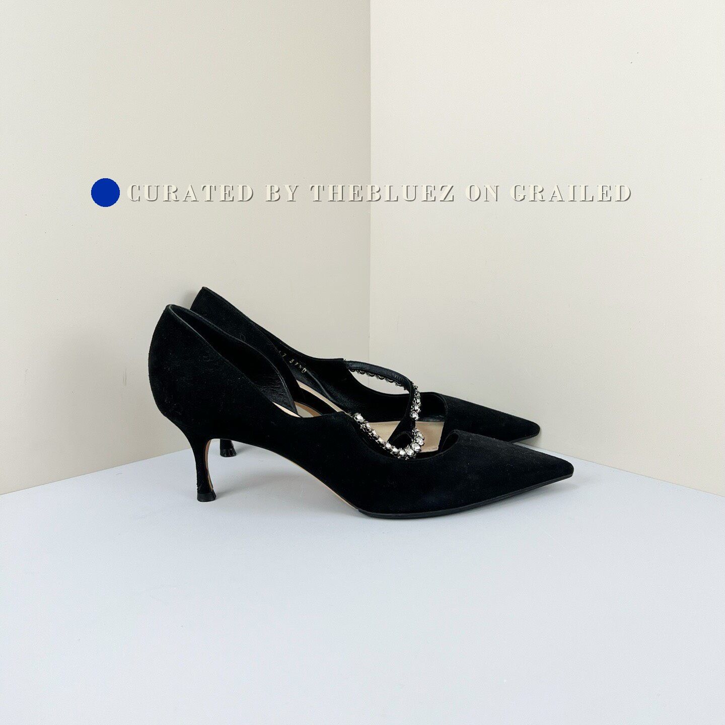 Dior Dior Runway Black Rhinestone Heels Size US 6.5 / IT 36.5 - 4 Thumbnail