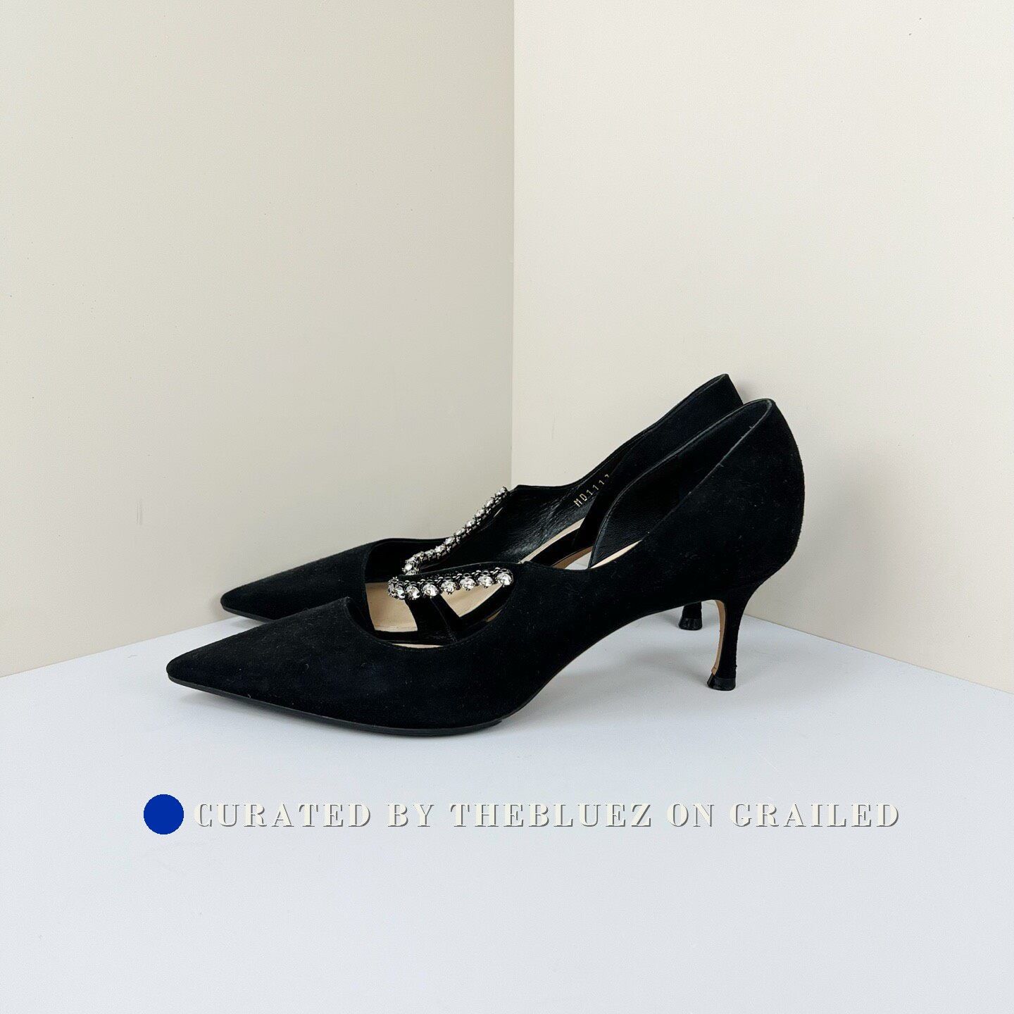 Dior Dior Runway Black Rhinestone Heels Size US 6.5 / IT 36.5 - 2 Thumbnail