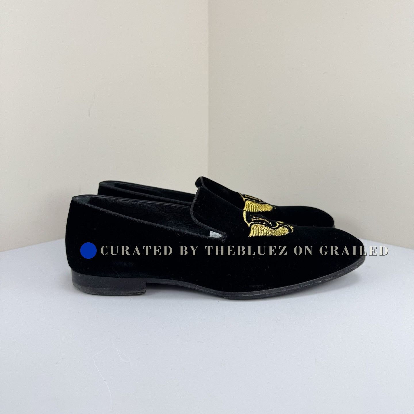 Louis Vuitton Louis Vuitton Velvet Gold Embroidery Loafers Size US 6.5 / EU 39-40 - 4 Thumbnail