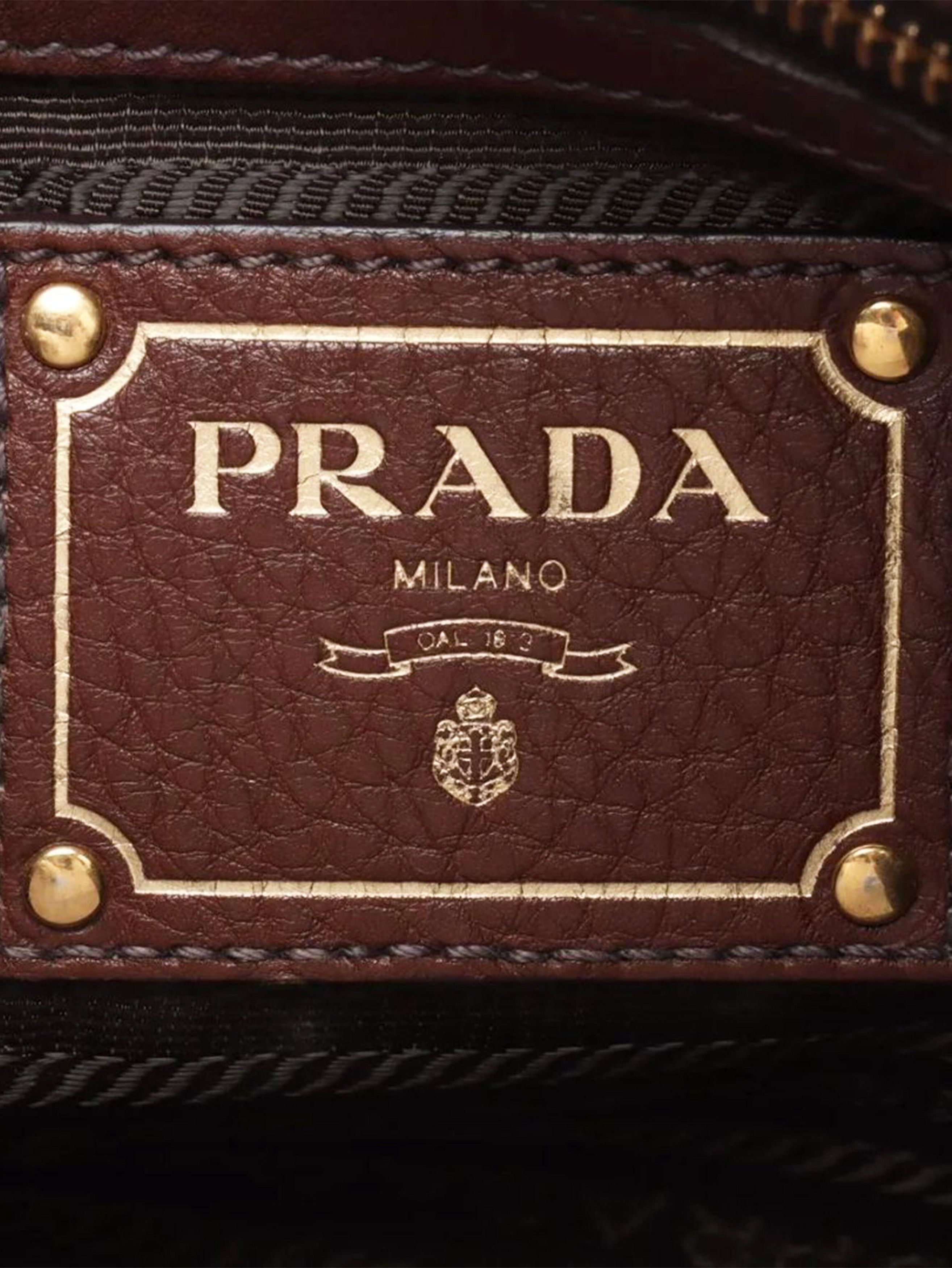 Prada Brown Vitello Daino leather 2way bag Size ONE SIZE - 13 Thumbnail