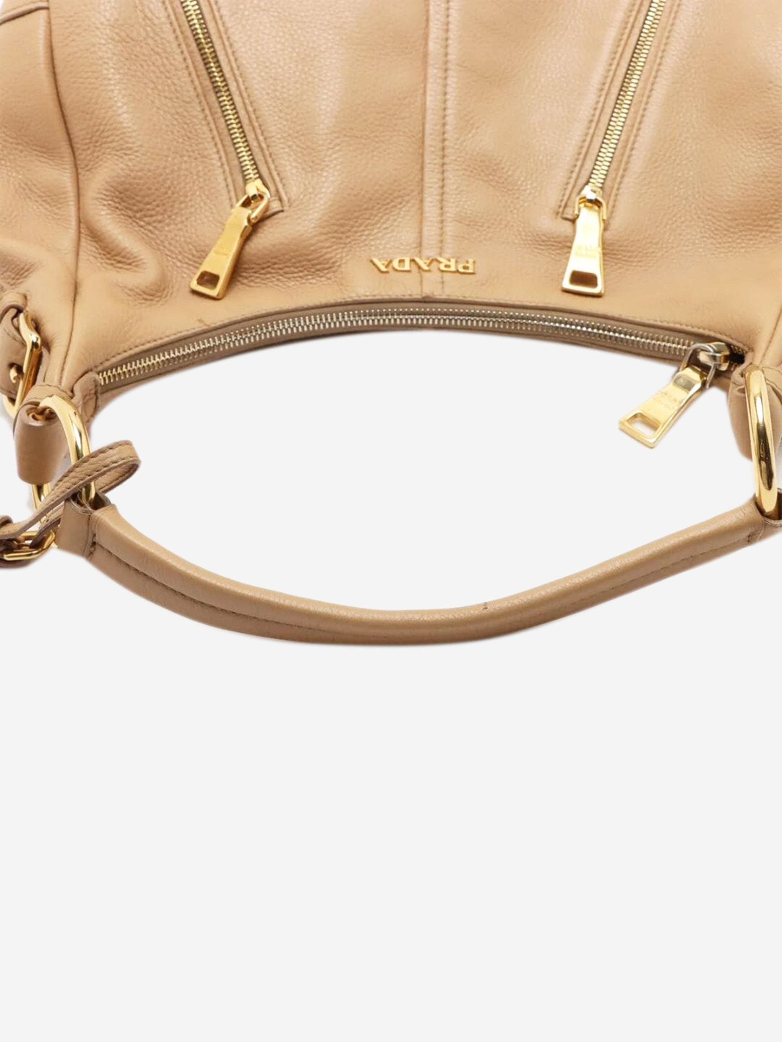 Prada Beige leather shoulder bag Size ONE SIZE - 5 Thumbnail