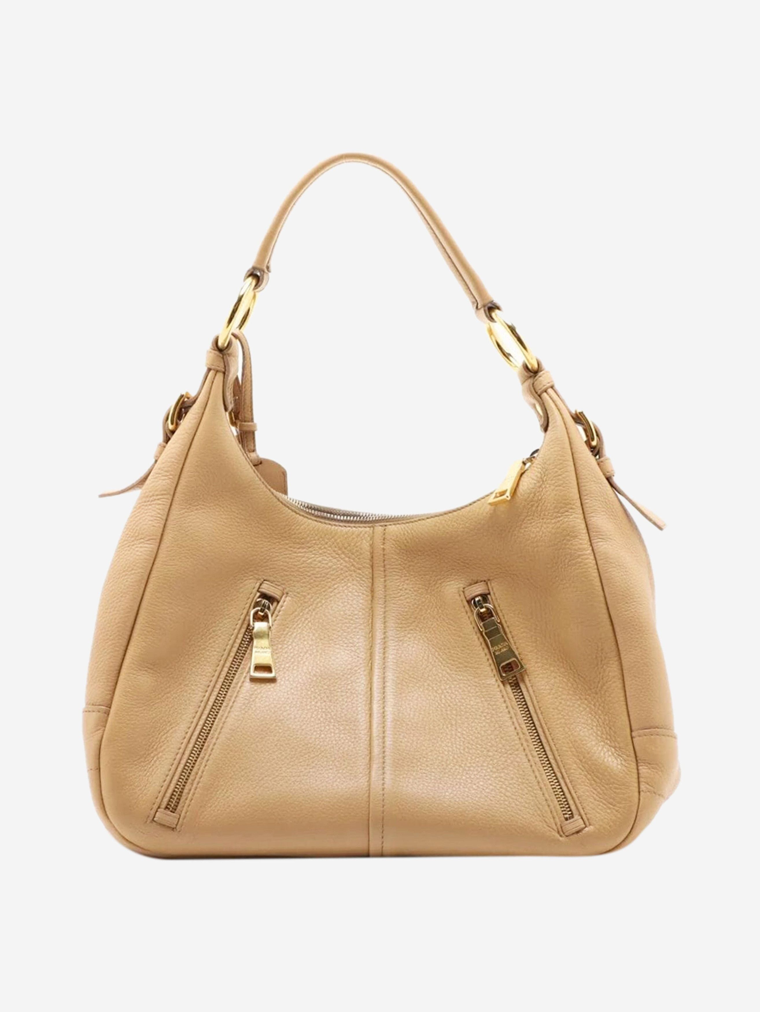 Prada Beige leather shoulder bag Size ONE SIZE - 2 Thumbnail