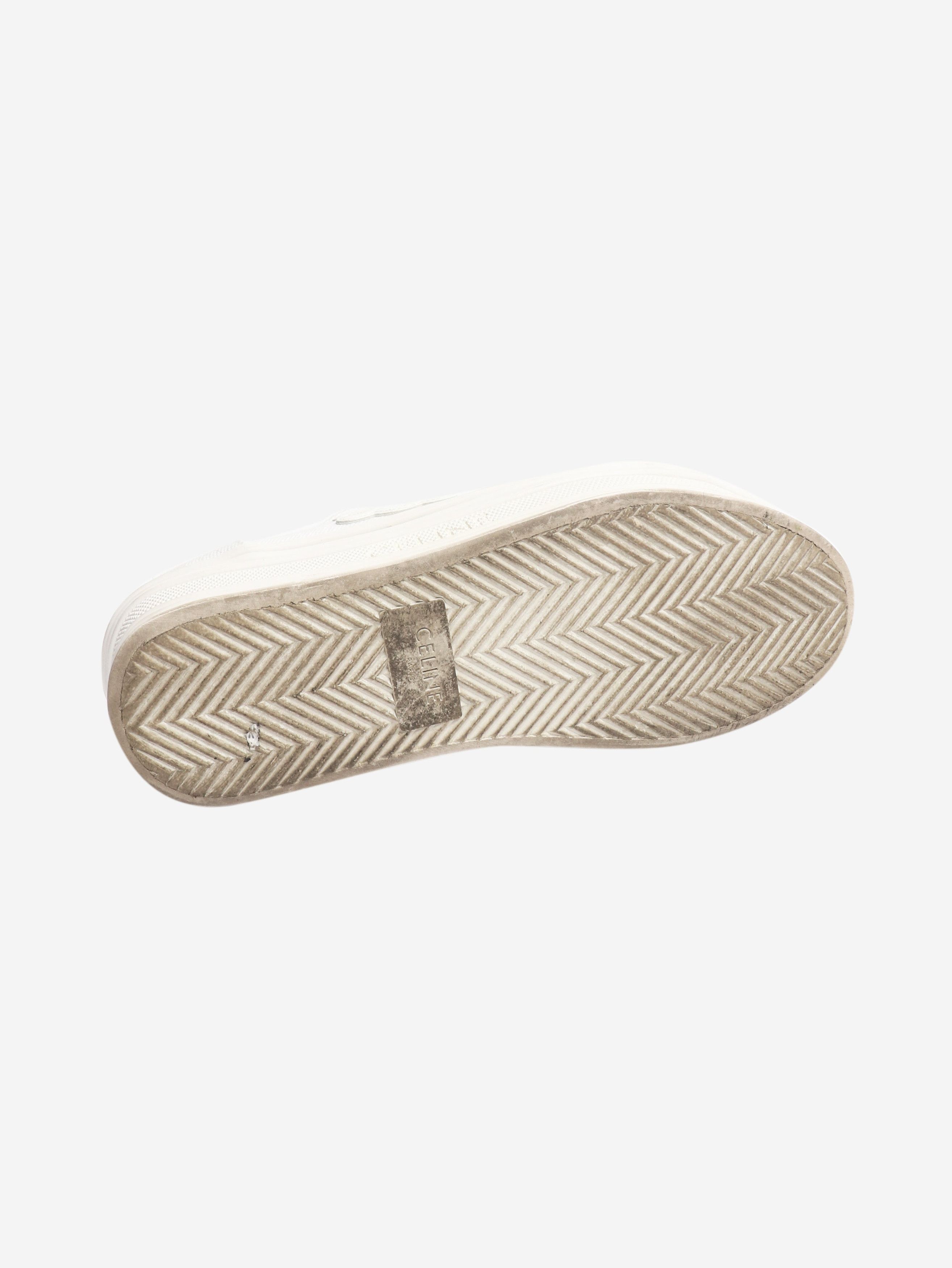 Celine White Jane low-top canvas sneakers - EU 35 Size US 4 / IT 34 - 4 Thumbnail
