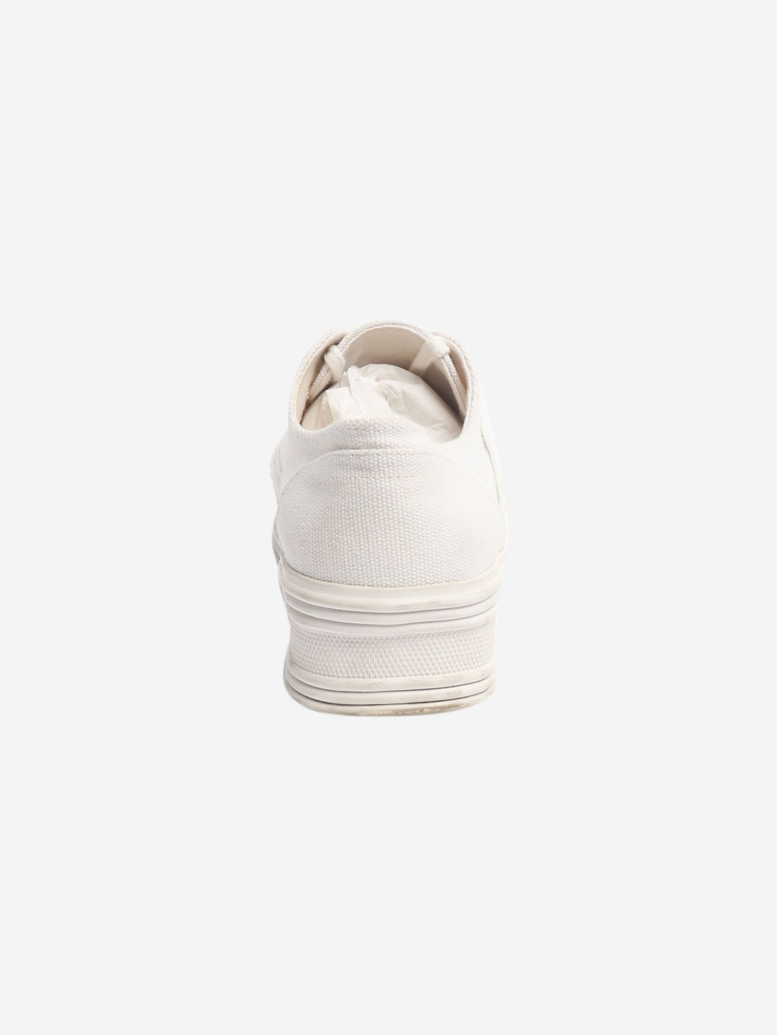 Celine White Jane low-top canvas sneakers - EU 35 Size US 4 / IT 34 - 3 Thumbnail