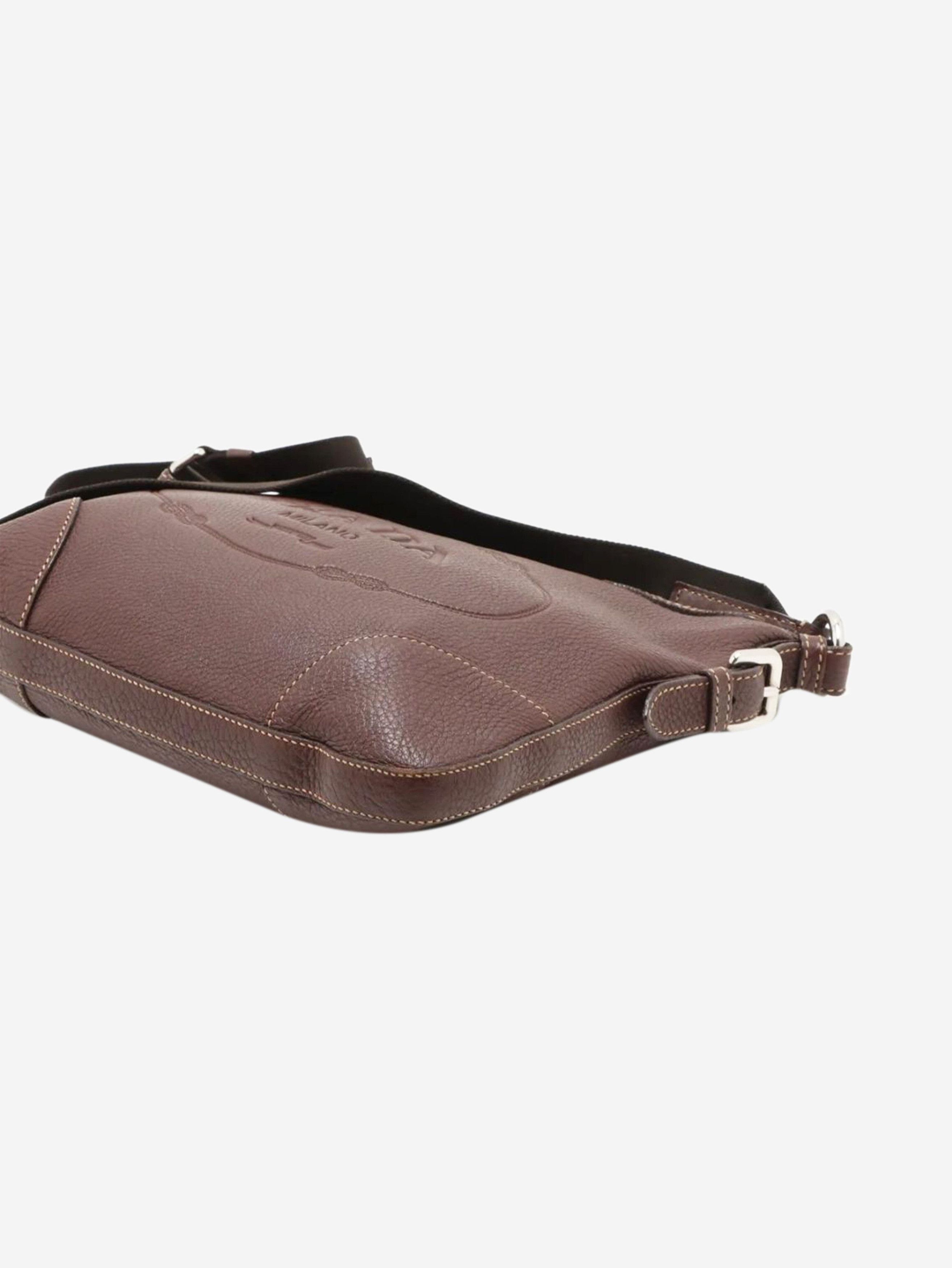 Prada Brown Vitello Daino leather shoulder bag Size ONE SIZE - 14 Thumbnail