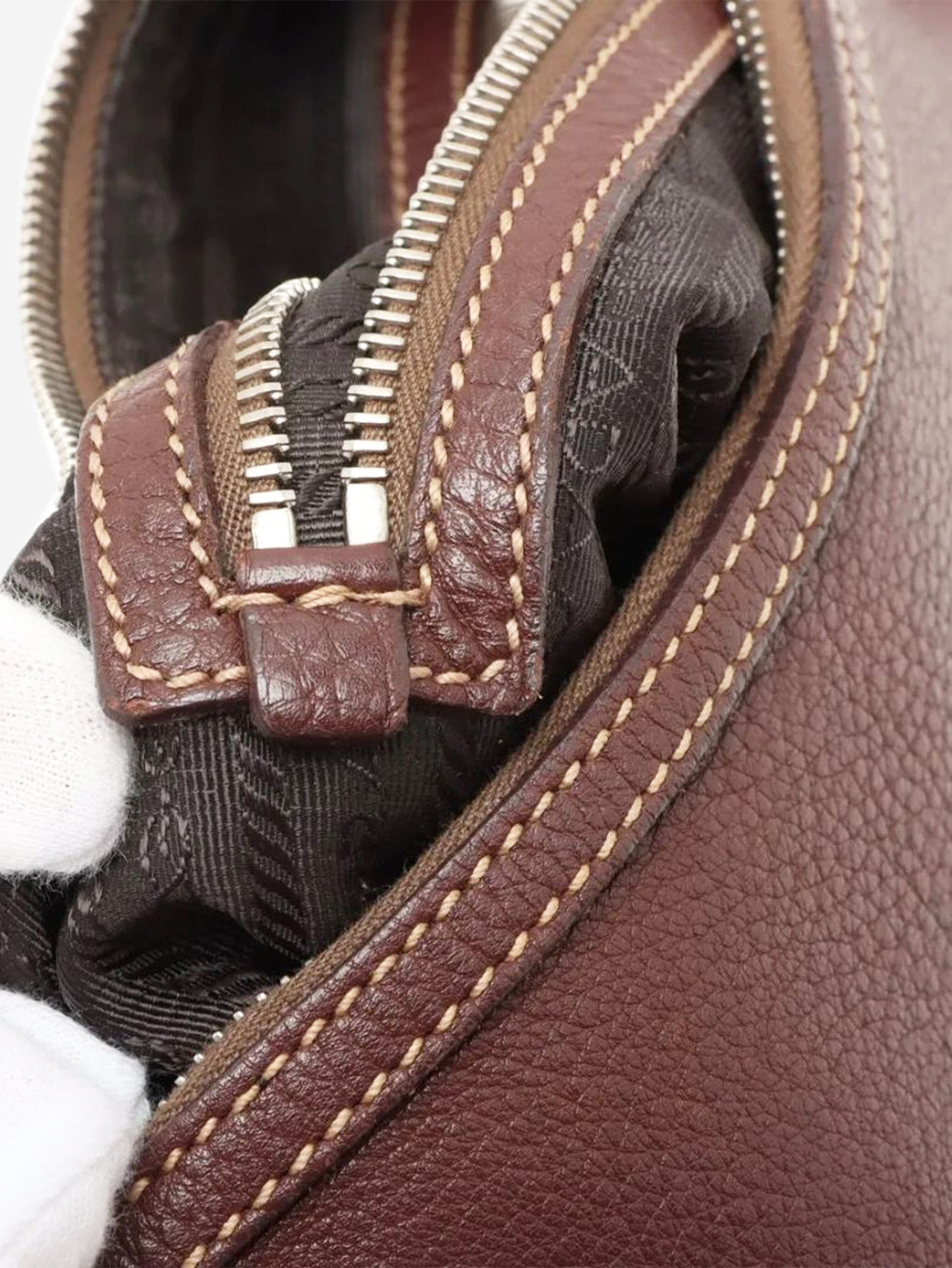 Prada Brown Vitello Daino leather shoulder bag Size ONE SIZE - 8 Thumbnail