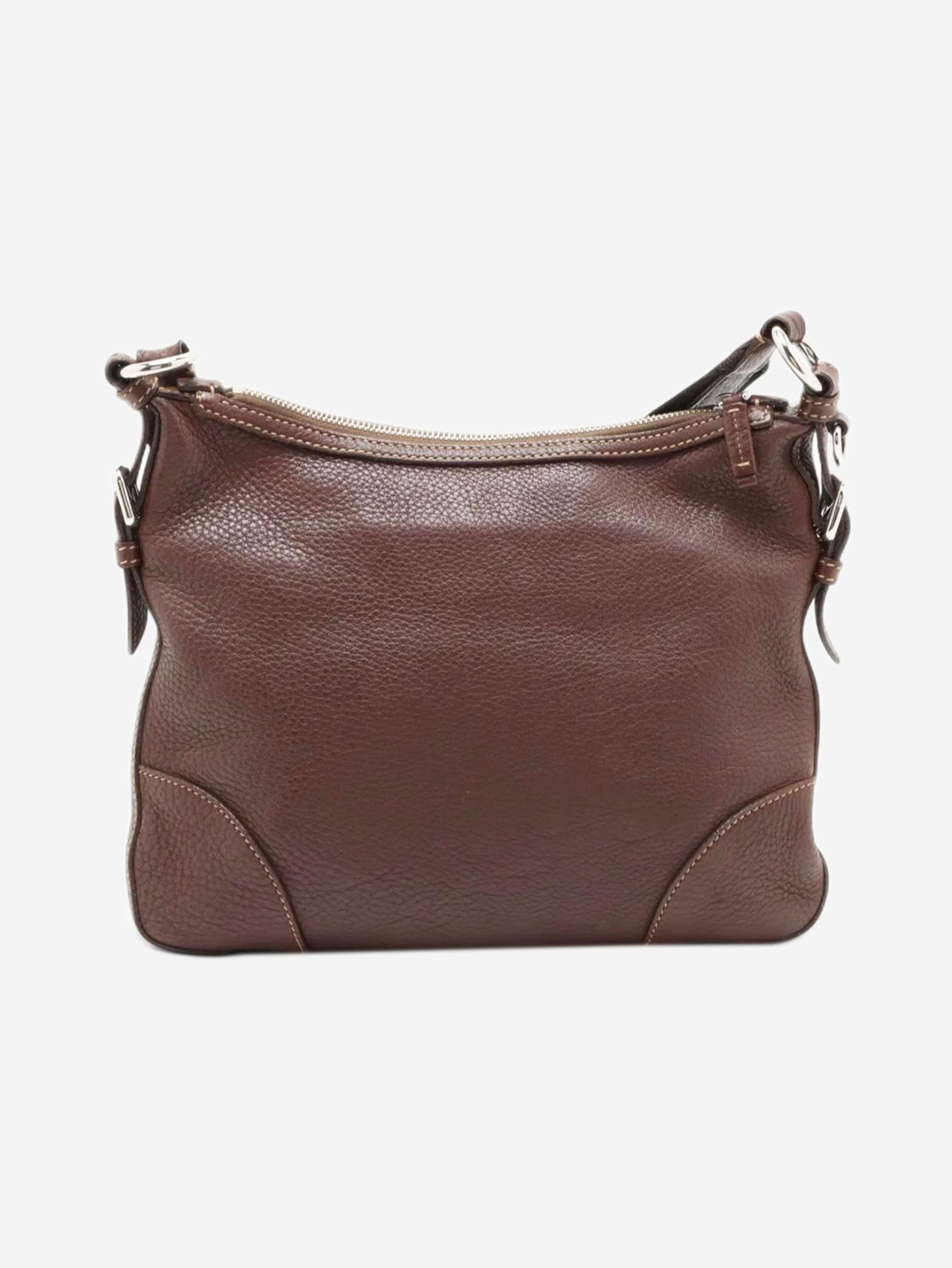 Prada Brown Vitello Daino leather shoulder bag Size ONE SIZE - 2 Thumbnail