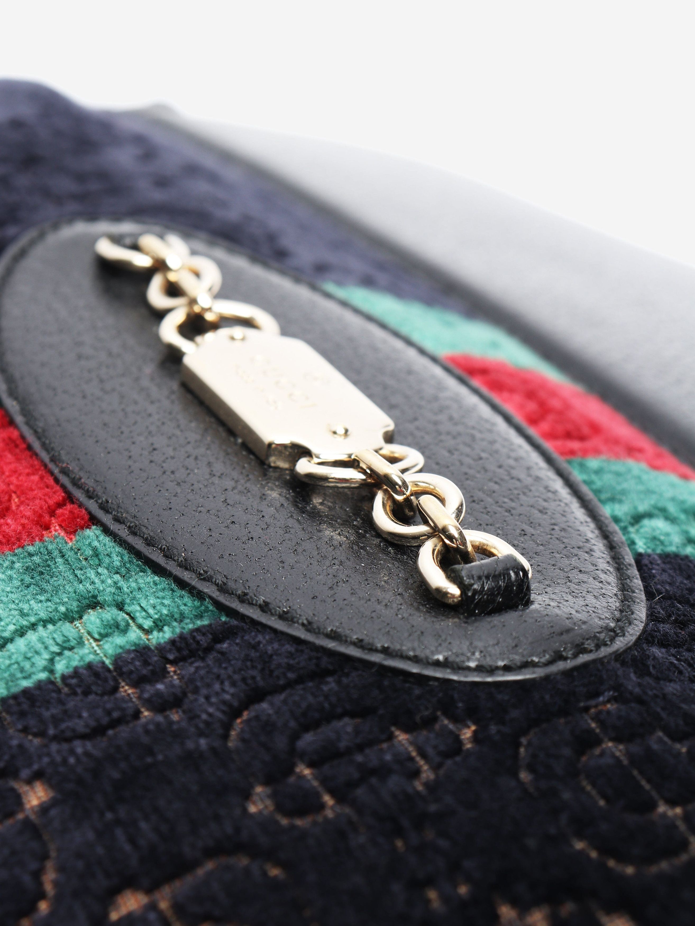 Gucci Navy velvet Horsebit tote bag Size ONE SIZE - 5 Thumbnail