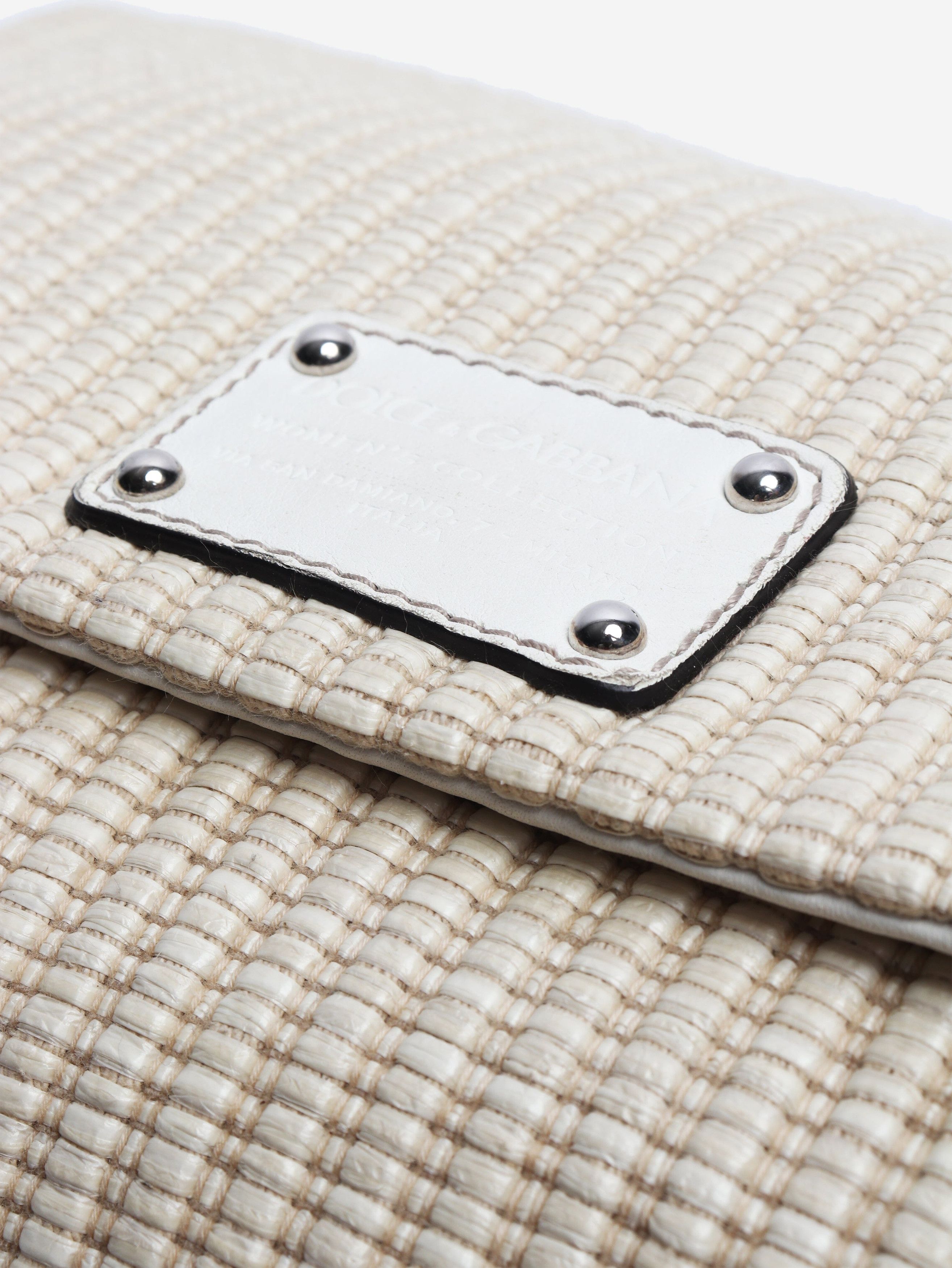 Dolce & Gabbana Beige woven clutch bag Size ONE SIZE - 4 Thumbnail