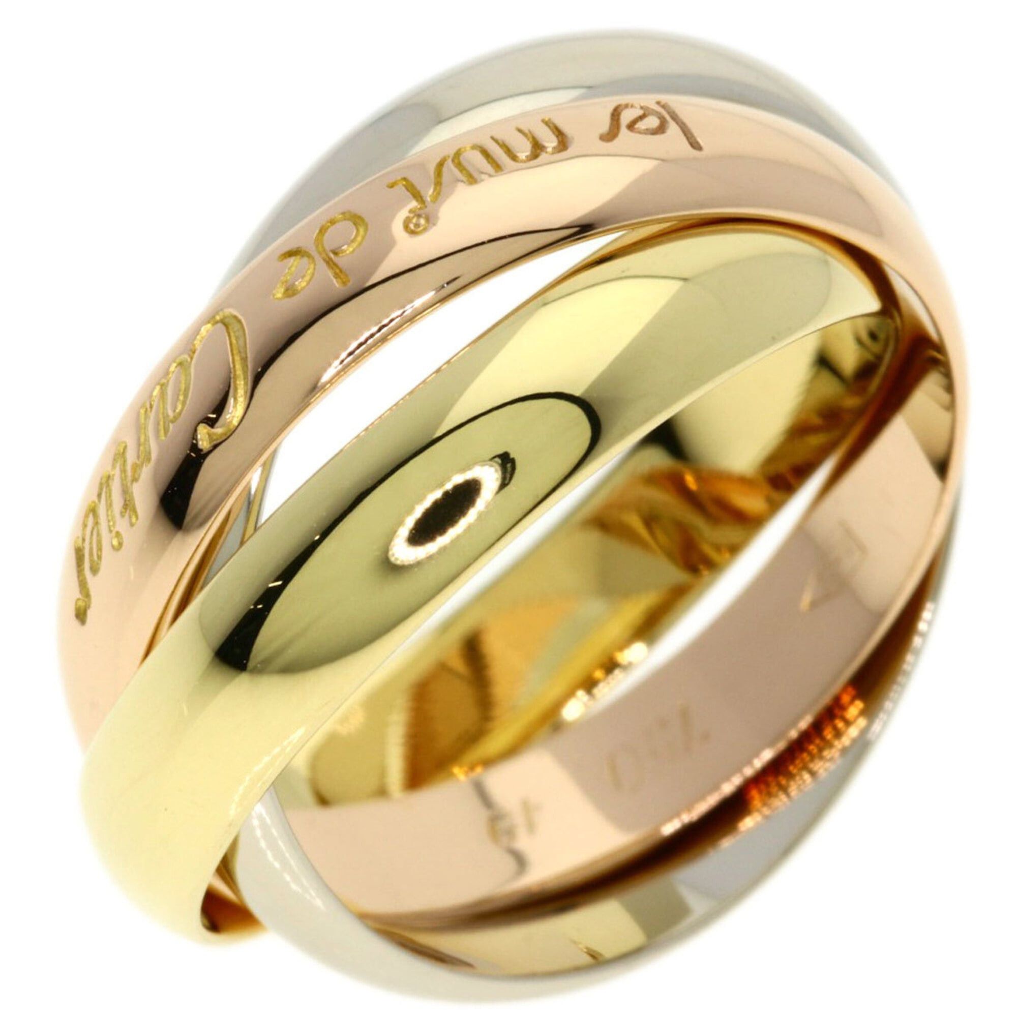 Cartier Cartier 3-color #49 ring in 18K yellow gold/18K rose white gold for women. Size ONE SIZE - 2 Thumbnail