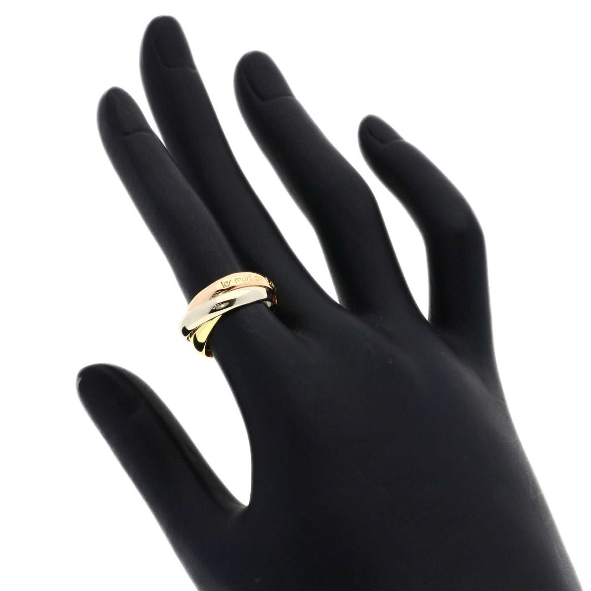 Cartier Cartier 3-color #49 ring in 18K yellow gold/18K rose white gold for women. Size ONE SIZE - 4 Thumbnail