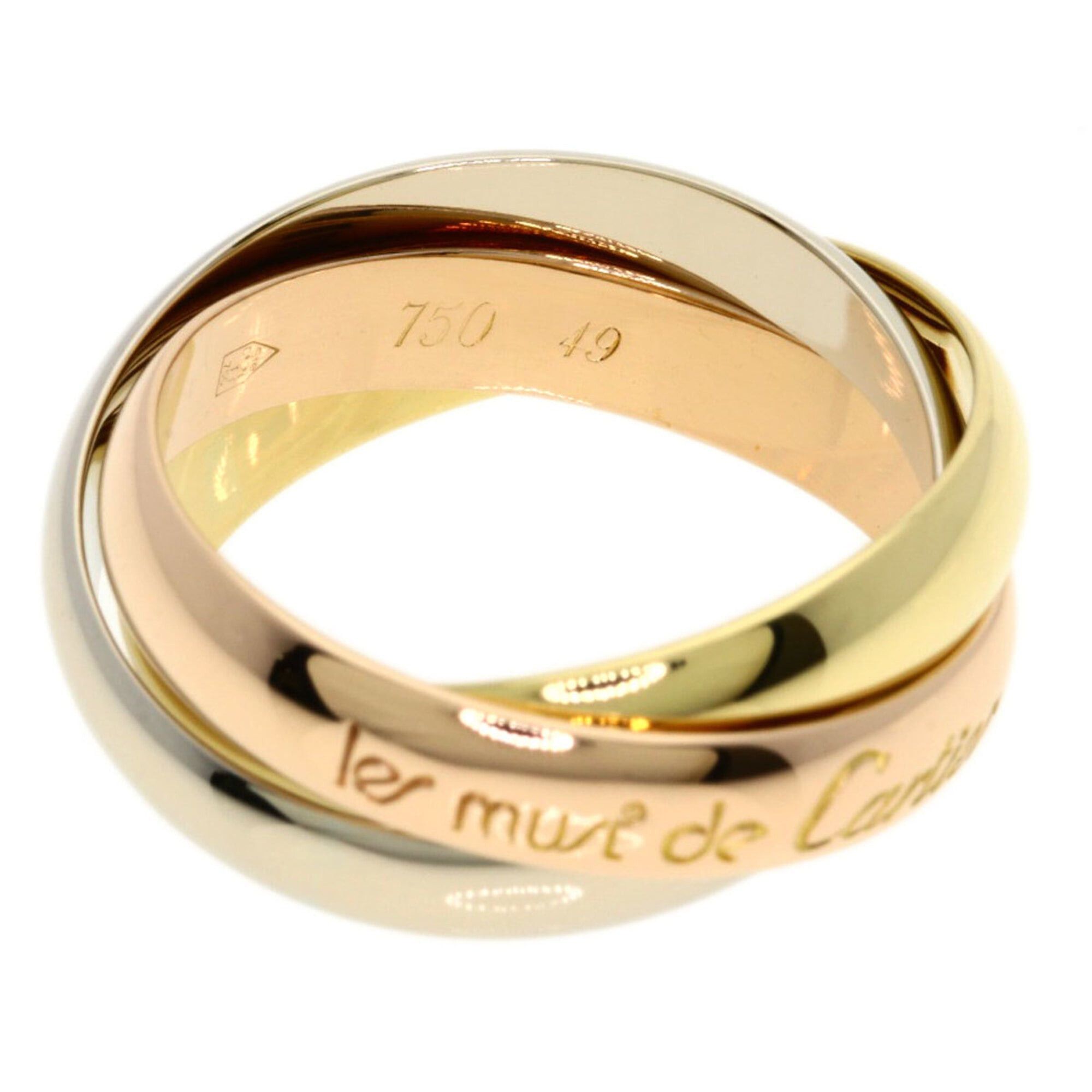 Cartier Cartier 3-color #49 ring in 18K yellow gold/18K rose white gold for women. Size ONE SIZE - 3 Thumbnail