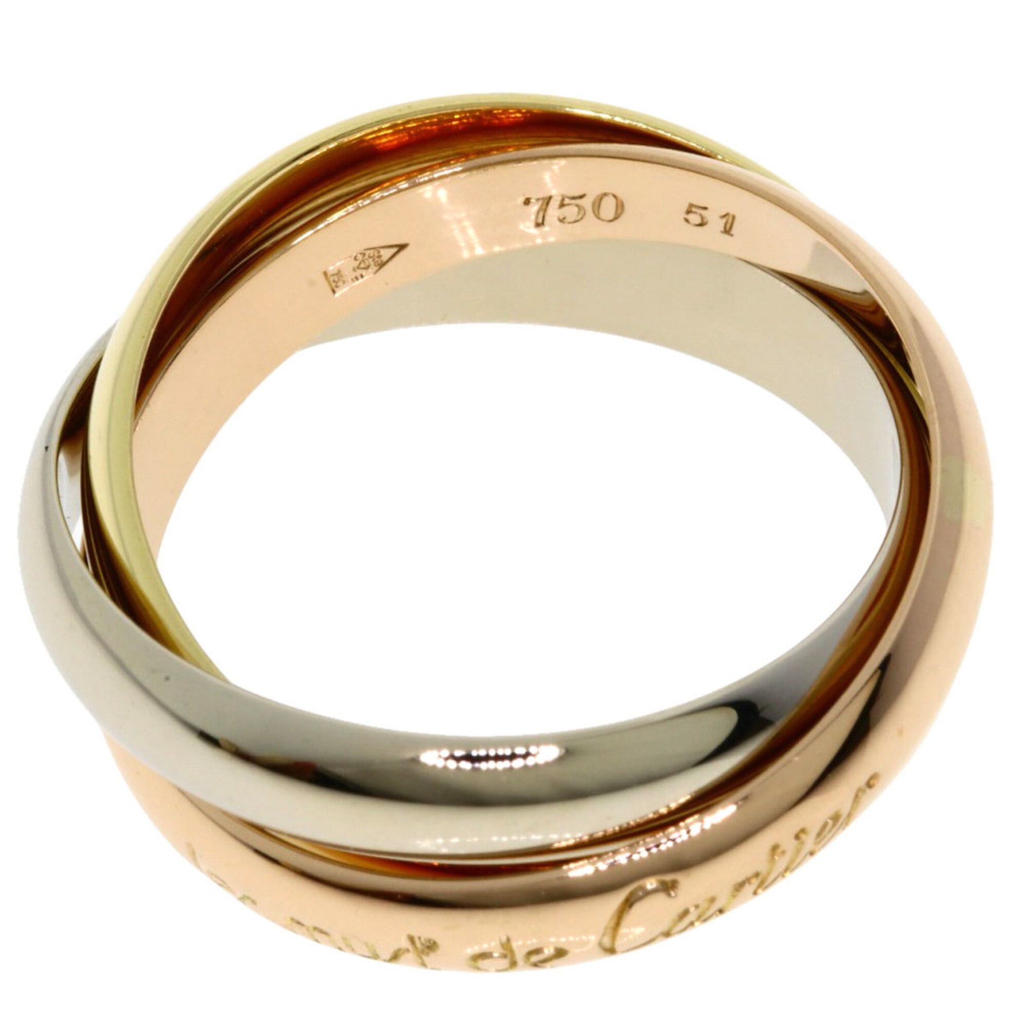 Cartier Cartier Trinity #51 Ring, 18K Pink Gold/18K Yellow White Gold, Women's, CARTIER Size ONE SIZE - 3 Thumbnail