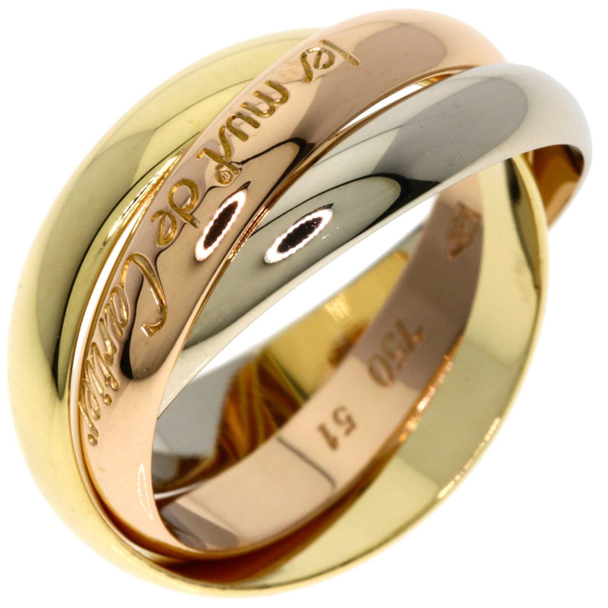 Cartier Cartier Trinity #51 Ring, 18K Pink Gold/18K Yellow White Gold, Women's, CARTIER Size ONE SIZE - 2 Thumbnail