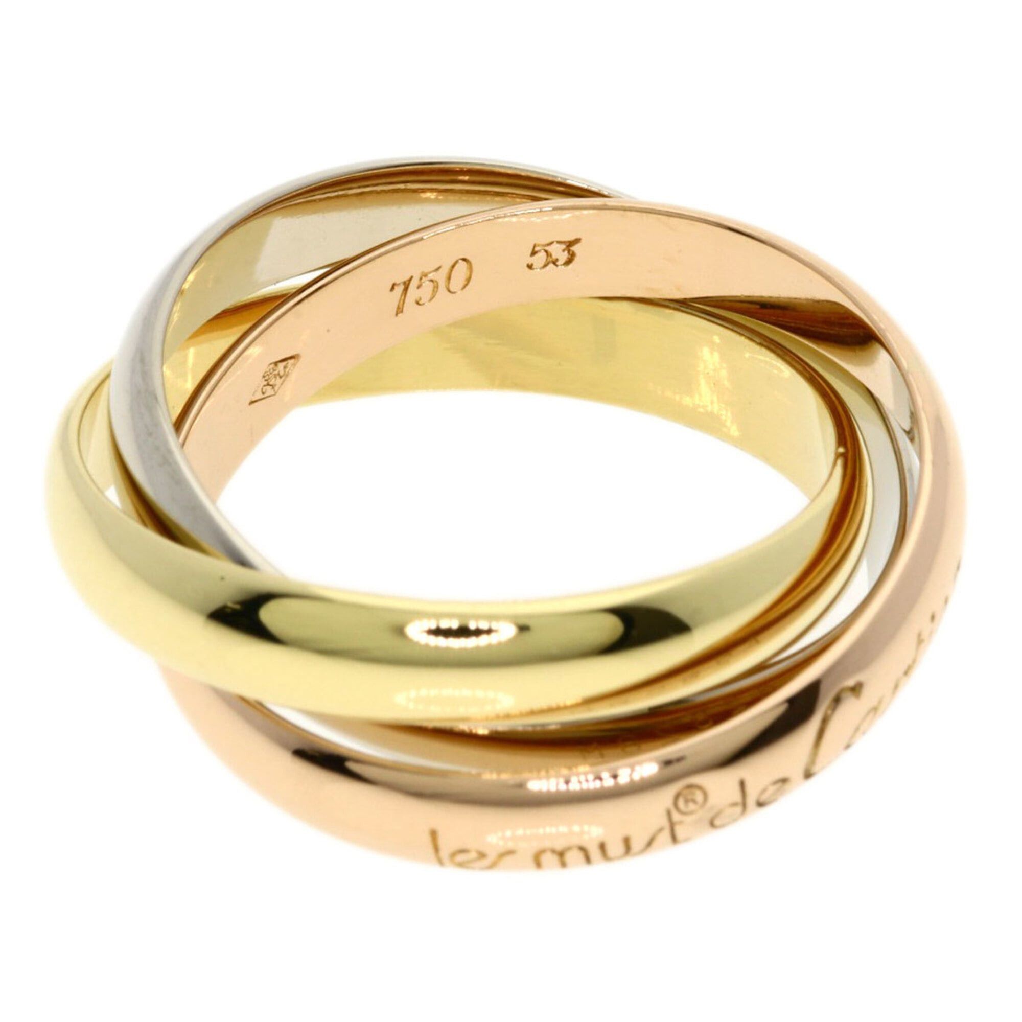Cartier Cartier Trinity #53 Ring - 18K Yellow Gold/18K Pink White Gold Women's CARTIER Size ONE SIZE - 3 Thumbnail