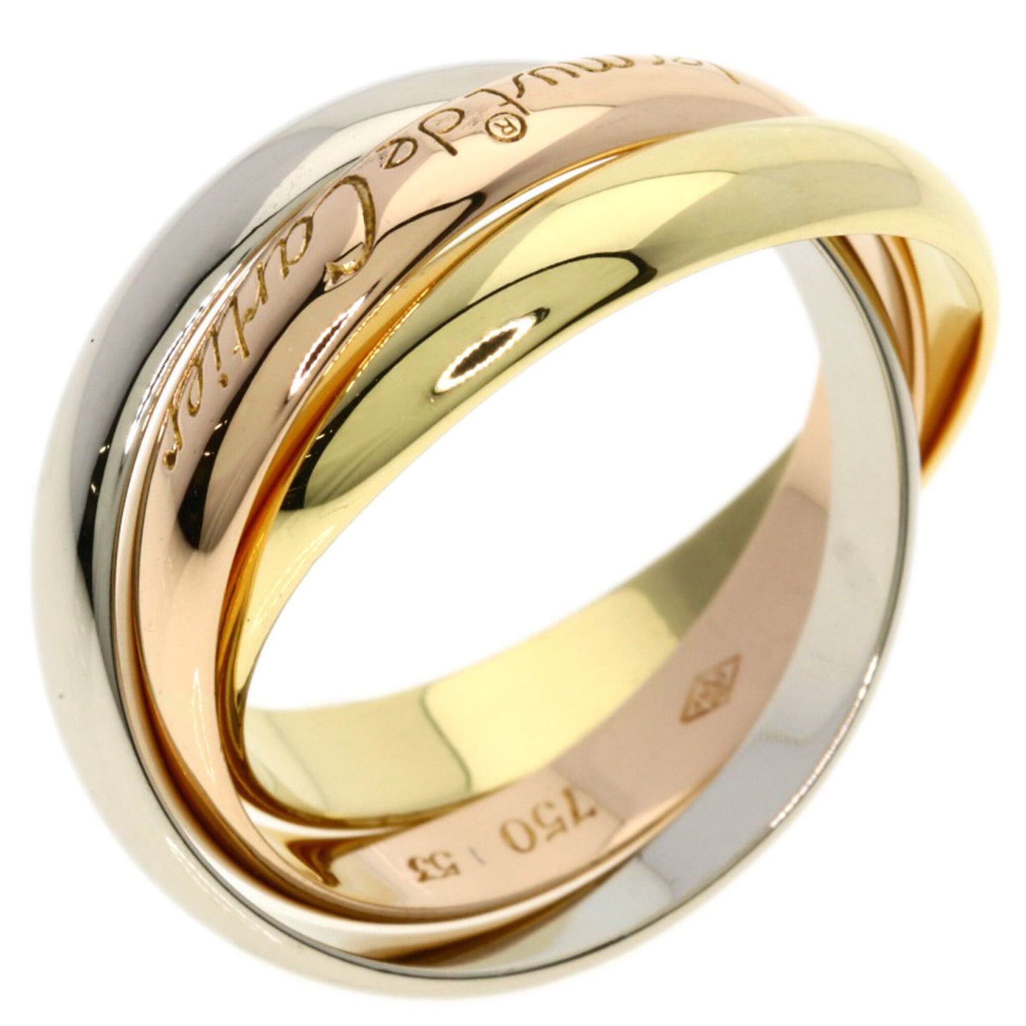 Cartier Cartier Trinity #53 Ring - 18K Yellow Gold/18K Pink White Gold Women's CARTIER Size ONE SIZE - 2 Thumbnail