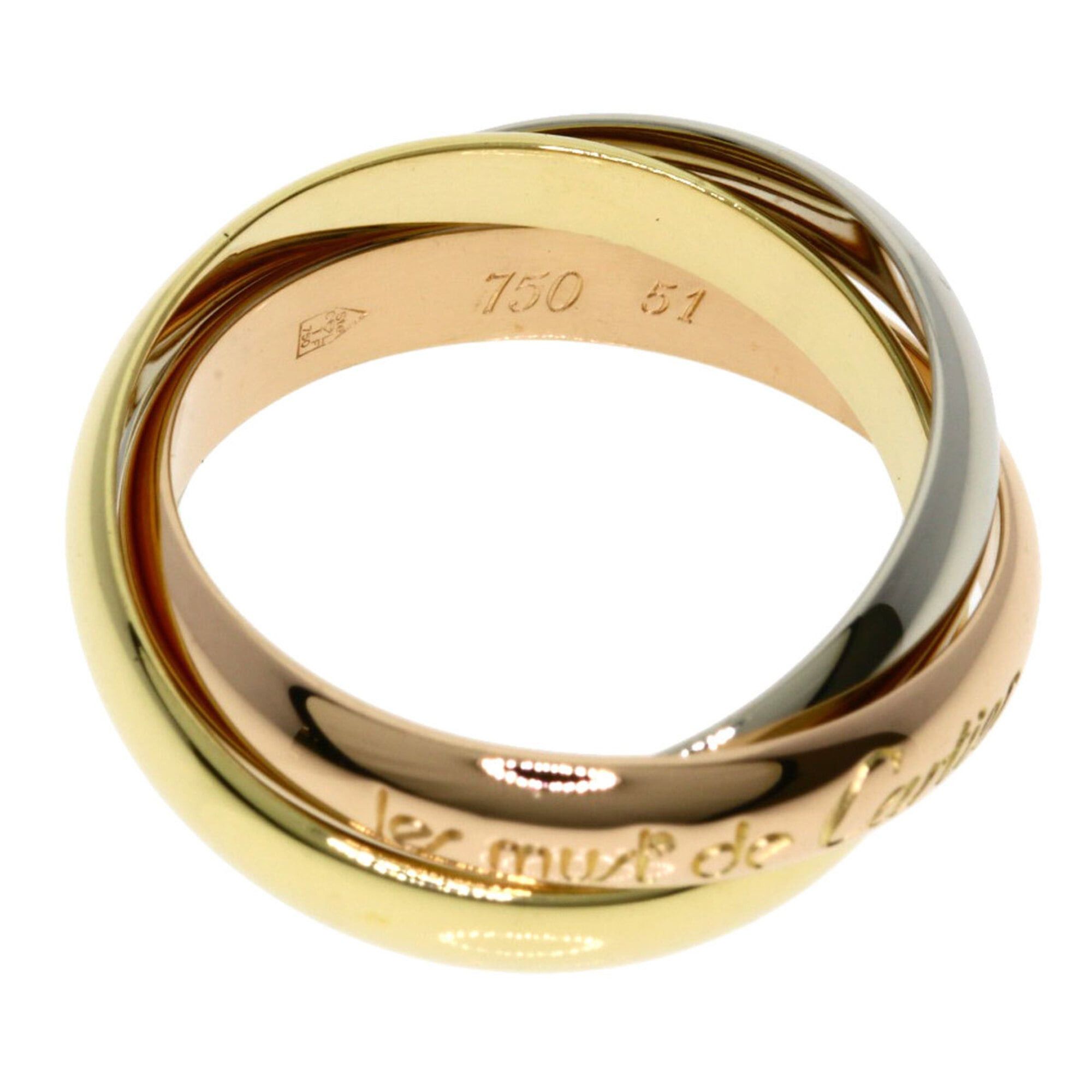 Cartier Cartier Trinity #51 Ring, 18K Pink Gold/18K Yellow White Gold, Women's, CARTIER Size ONE SIZE - 3 Thumbnail