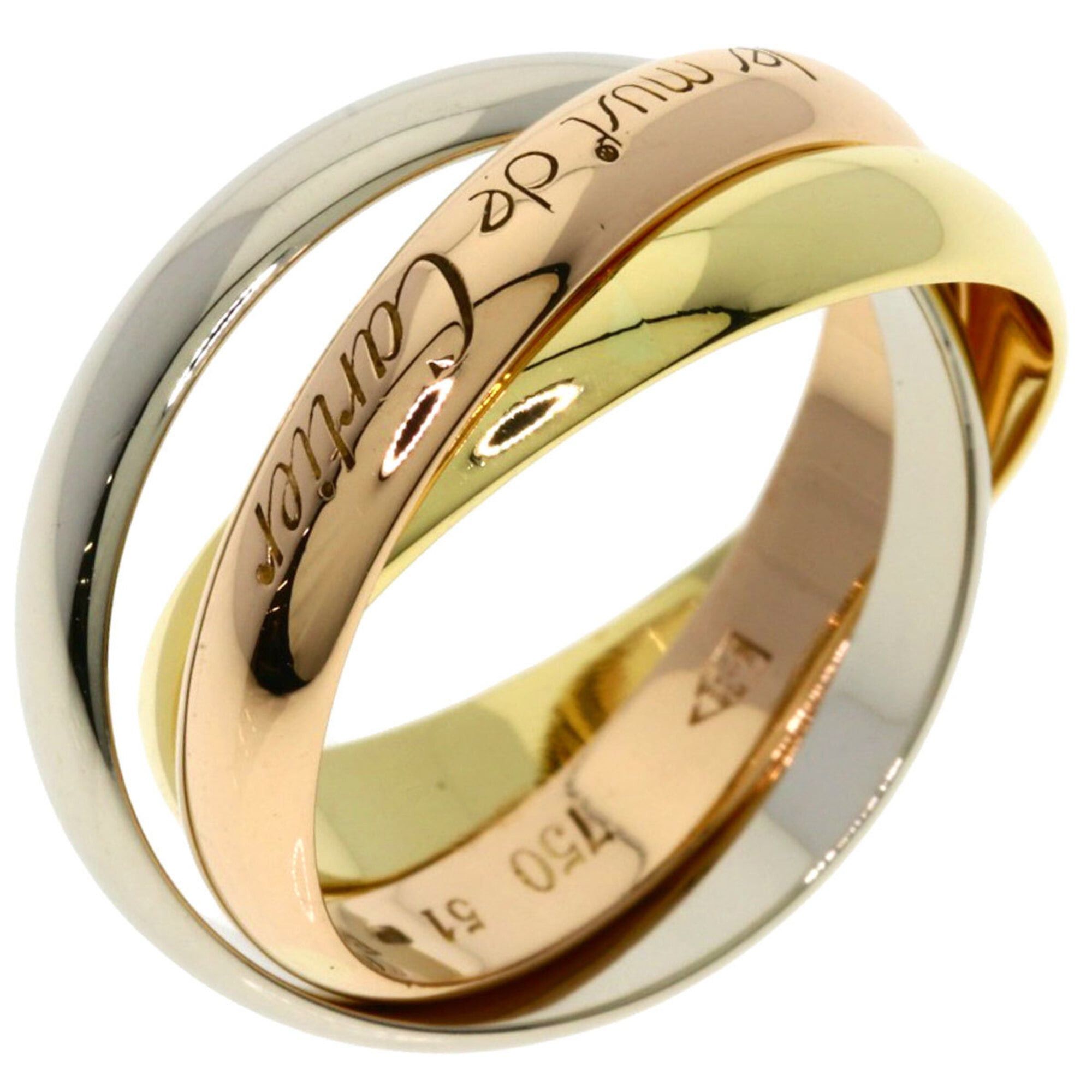 Cartier Cartier Trinity #51 Ring, 18K Pink Gold/18K Yellow White Gold, Women's, CARTIER Size ONE SIZE - 2 Thumbnail