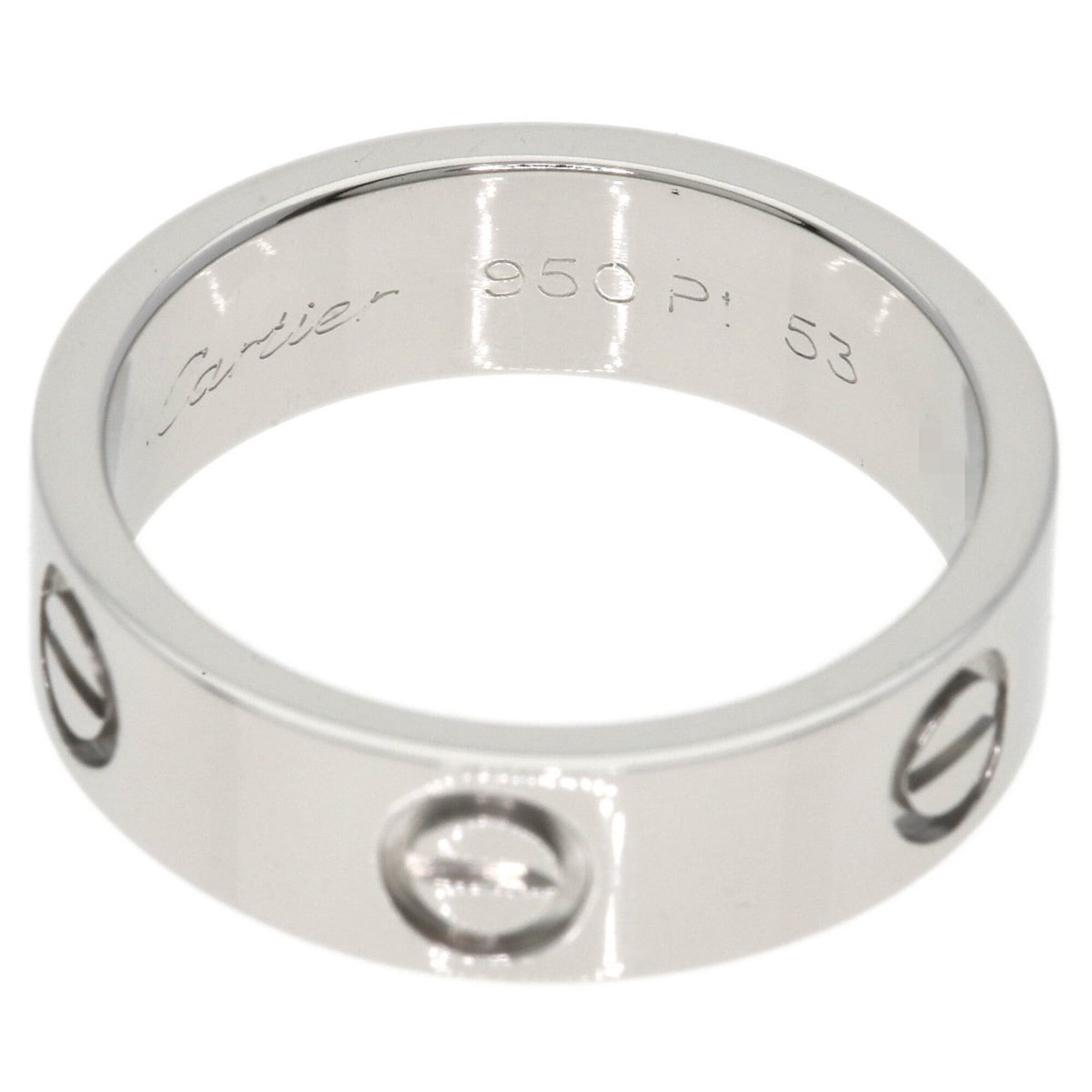 Cartier Cartier Love Ring #53, Platinum PT950, Women's Ring, CARTIER Size ONE SIZE - 4 Thumbnail