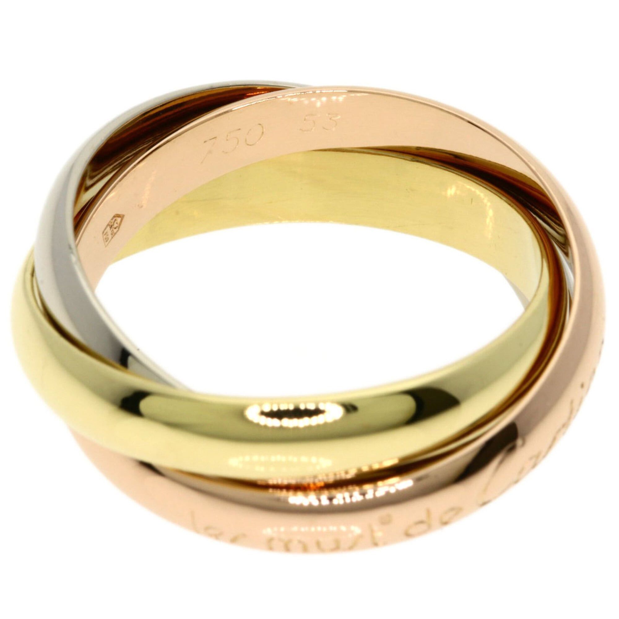 Cartier Cartier Trinity #53 Ring - 18K Yellow Gold/18K Pink White Gold Women's CARTIER Size ONE SIZE - 3 Thumbnail