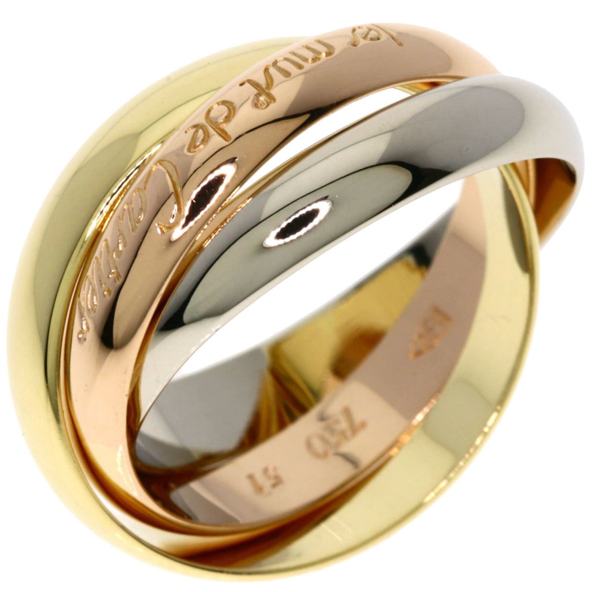 Cartier Cartier Trinity #51 Ring, 18K Pink Gold/18K Yellow White Gold, Women's, CARTIER Size ONE SIZE - 2 Thumbnail