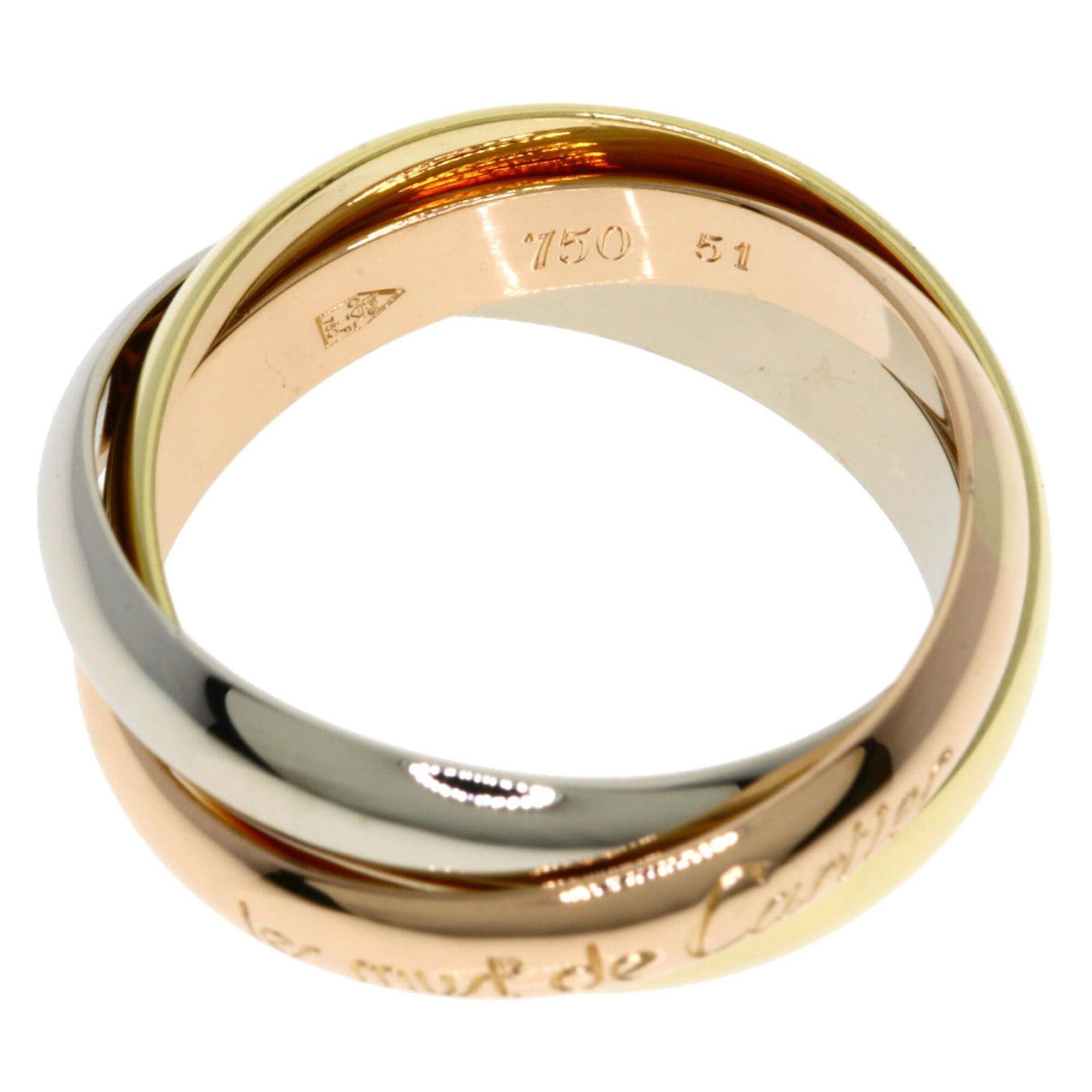 Cartier Cartier Trinity #51 Ring, 18K Pink Gold/18K Yellow White Gold, Women's, CARTIER Size ONE SIZE - 3 Thumbnail