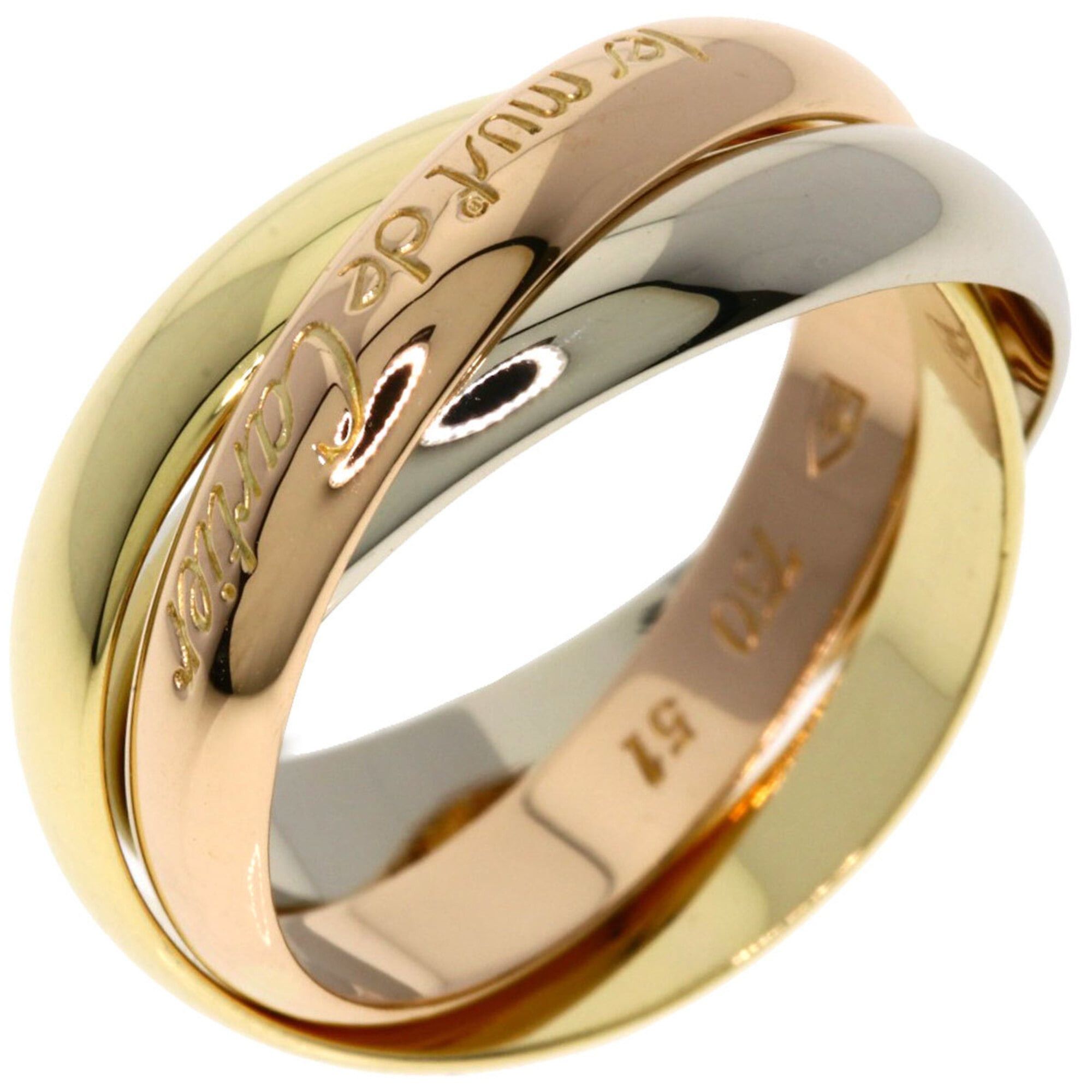 Cartier Cartier Trinity #51 Ring, 18K Pink Gold/18K Yellow White Gold, Women's, CARTIER Size ONE SIZE - 2 Thumbnail