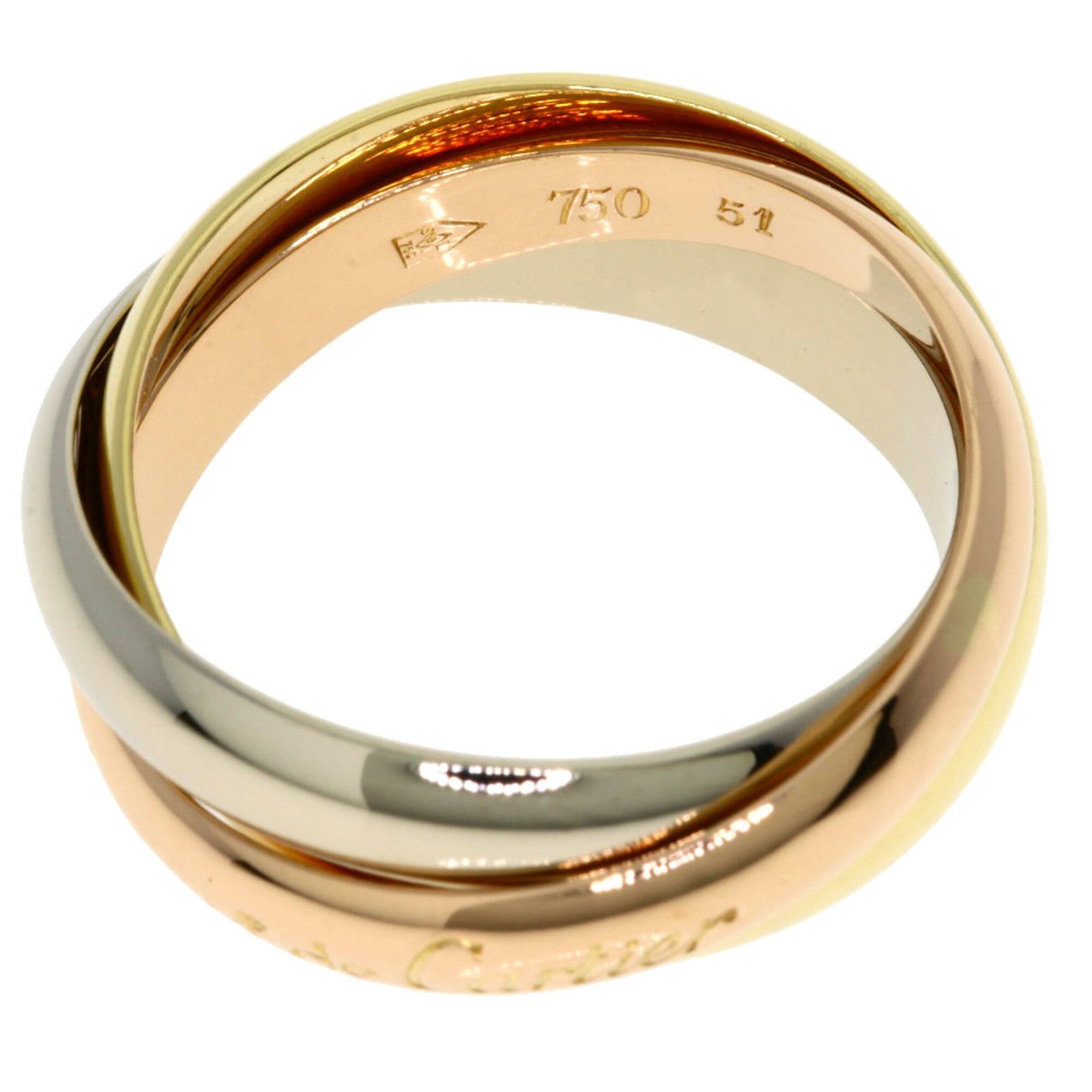 Cartier Cartier Trinity #51 Ring, 18K Pink Gold/18K Yellow White Gold, Women's, CARTIER Size ONE SIZE - 3 Thumbnail
