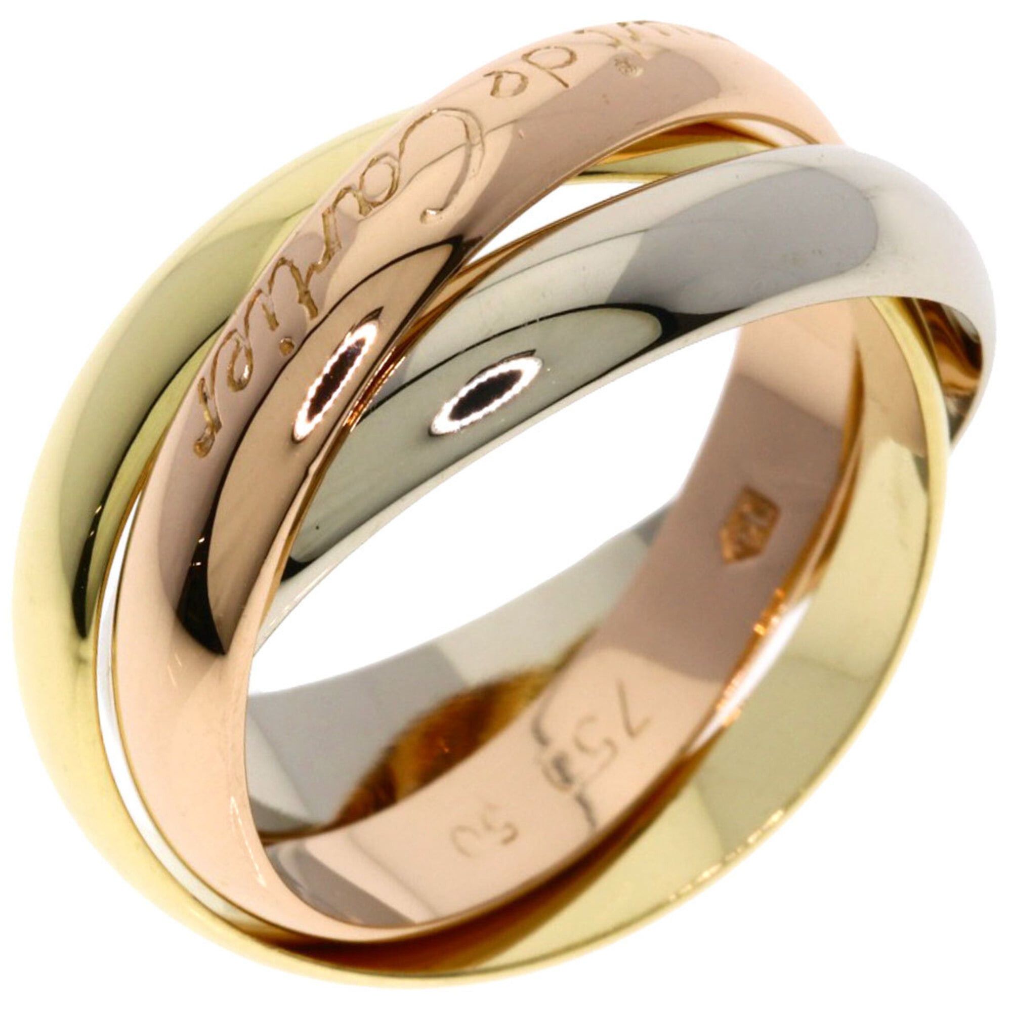 Cartier Cartier Trinity #50 Ring - 18K Pink Gold/18K Yellow White Gold Women's CARTIER Size ONE SIZE - 2 Thumbnail