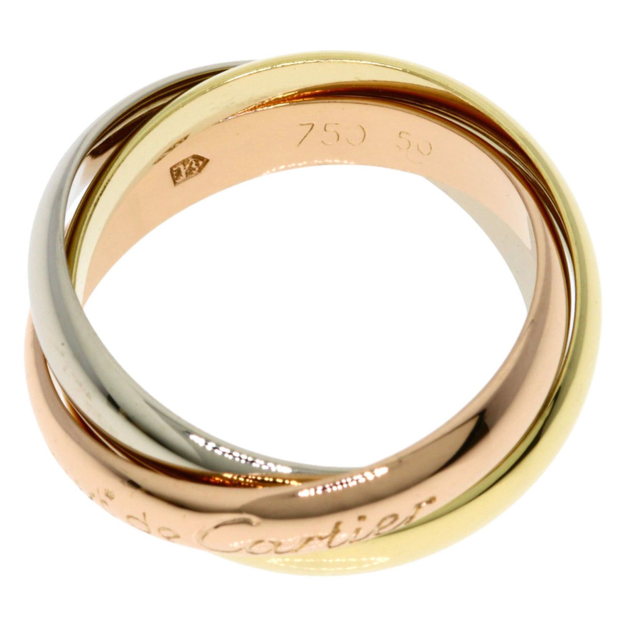 Cartier Cartier Trinity #50 Ring - 18K Pink Gold/18K Yellow White Gold Women's CARTIER Size ONE SIZE - 3 Thumbnail
