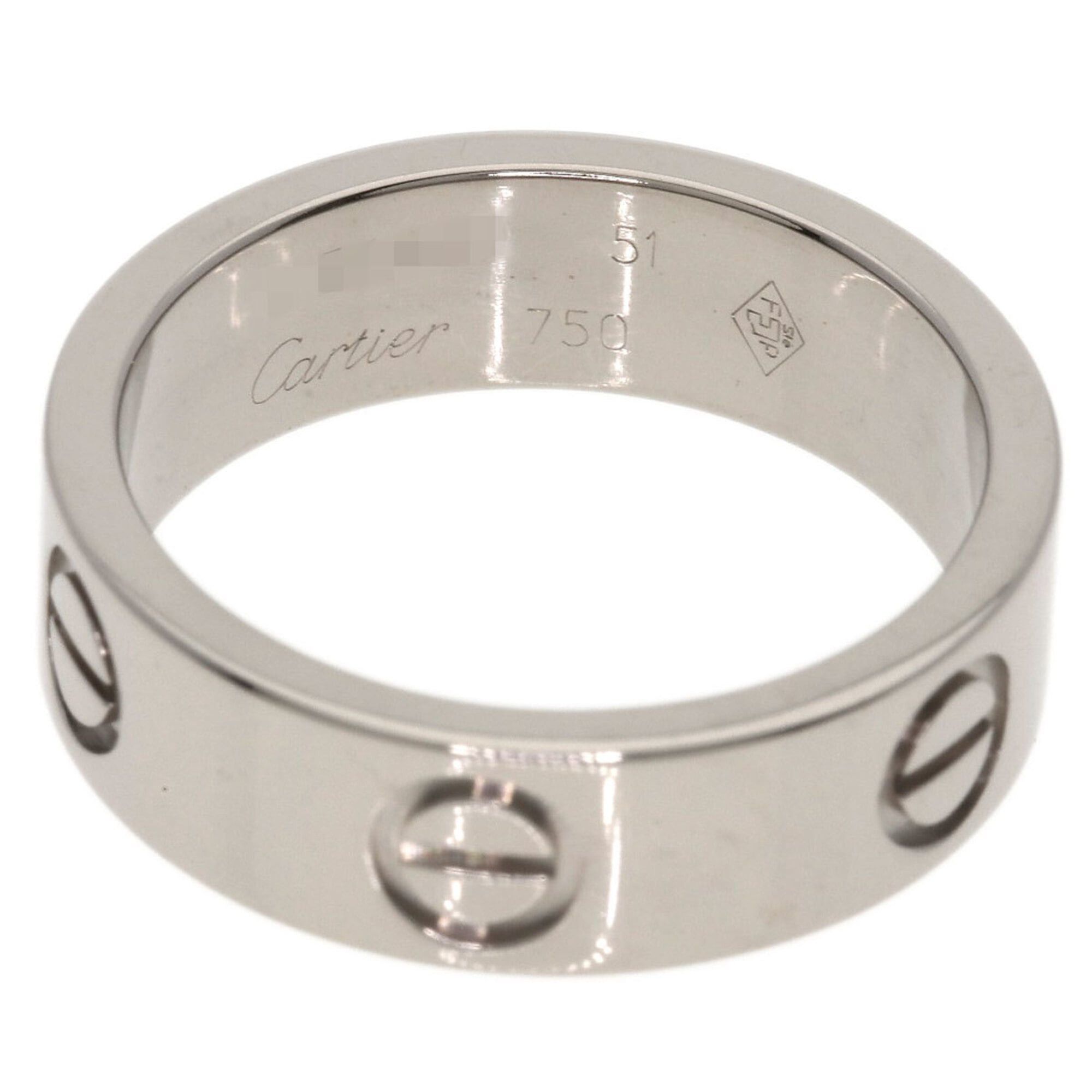 Cartier Cartier Love Ring #51, 18K White Gold, Women's Ring, CARTIER Size ONE SIZE - 4 Thumbnail
