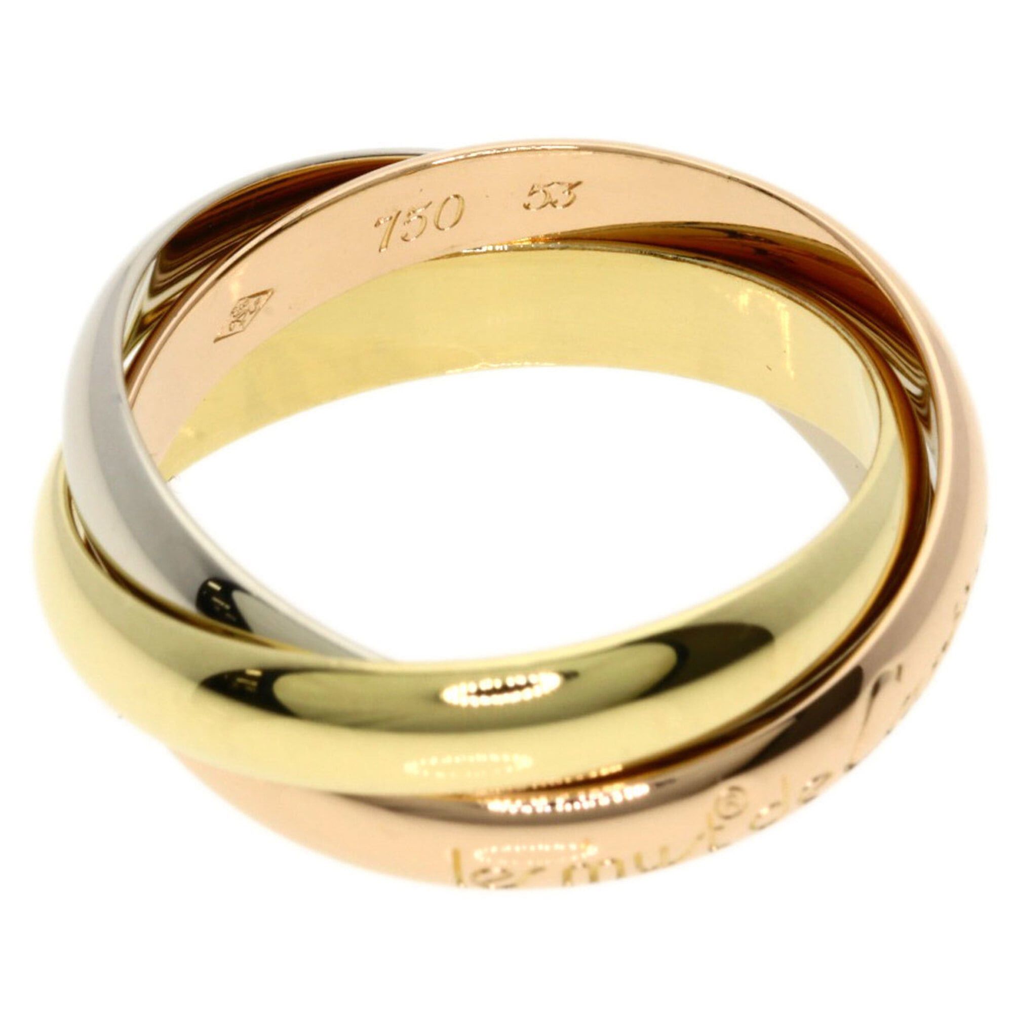 Cartier Cartier Trinity #53 Ring - 18K Yellow Gold/18K Pink White Gold Women's CARTIER Size ONE SIZE - 3 Thumbnail