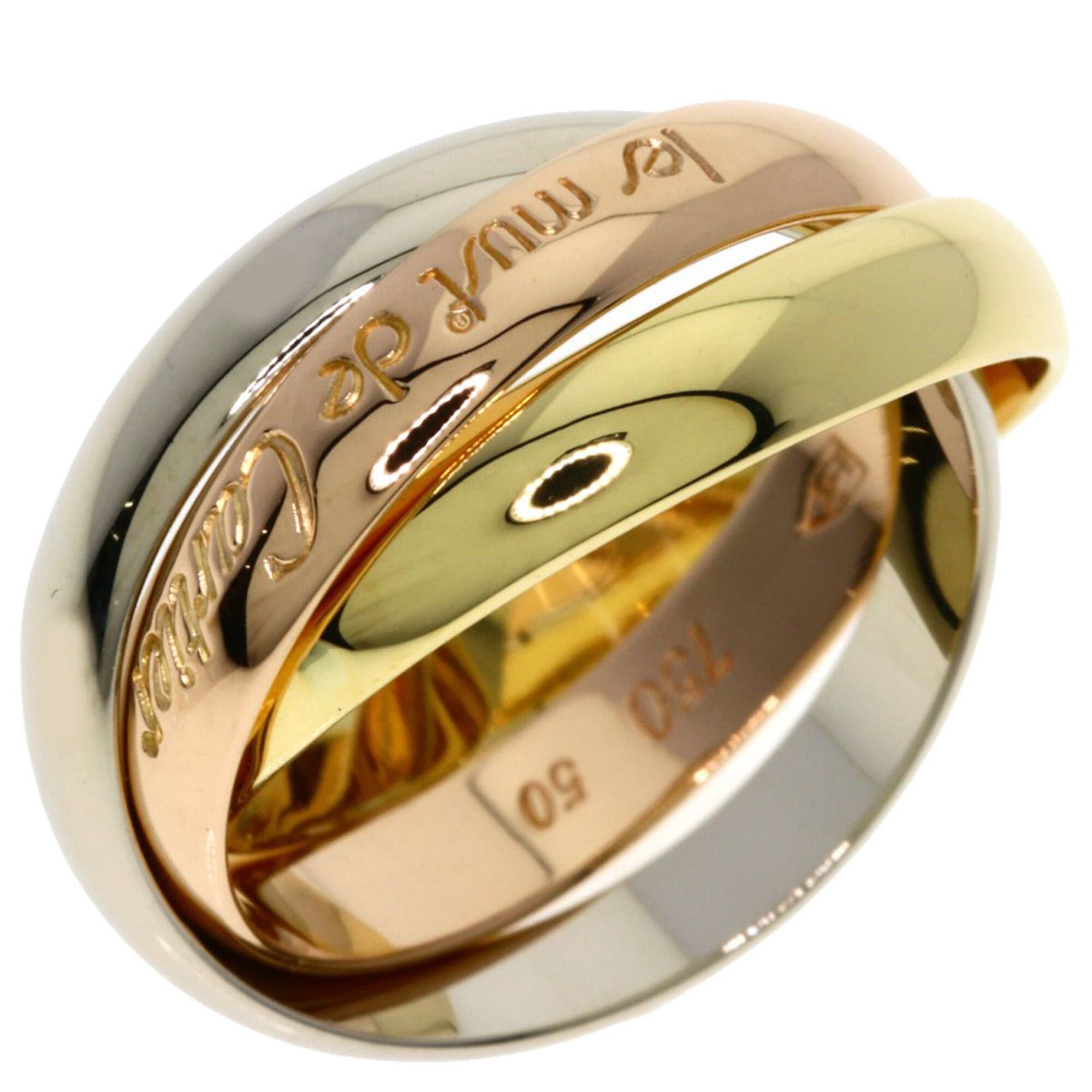 Cartier Cartier Trinity #50 Ring - 18K Pink Gold/18K Yellow White Gold Women's CARTIER Size ONE SIZE - 2 Thumbnail