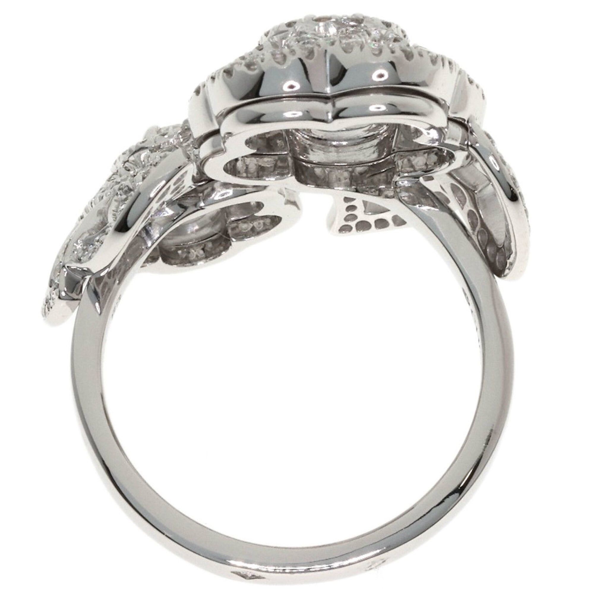 Chanel Chanel Camellia Diamond Ring #53, 18K White Gold, Women's. Size ONE SIZE - 4 Thumbnail