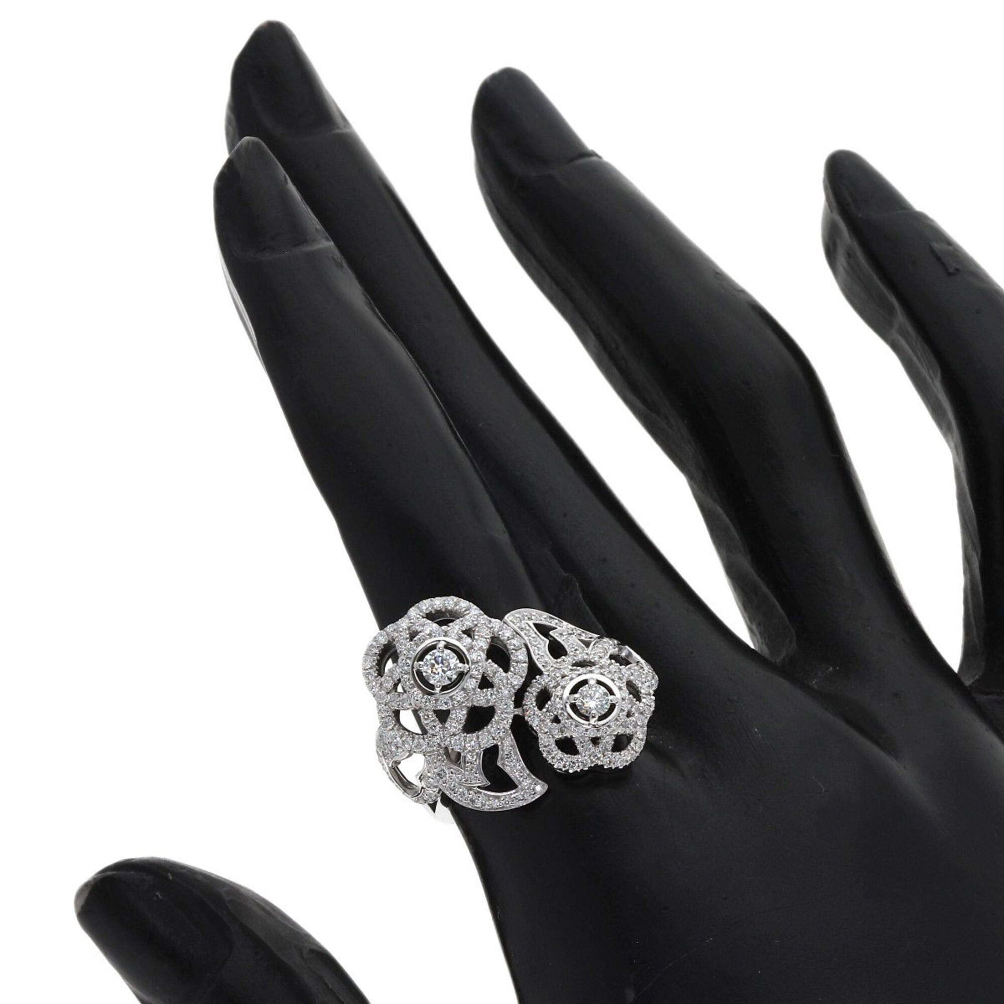 Chanel Chanel Camellia Diamond Ring #53, 18K White Gold, Women's. Size ONE SIZE - 7 Thumbnail