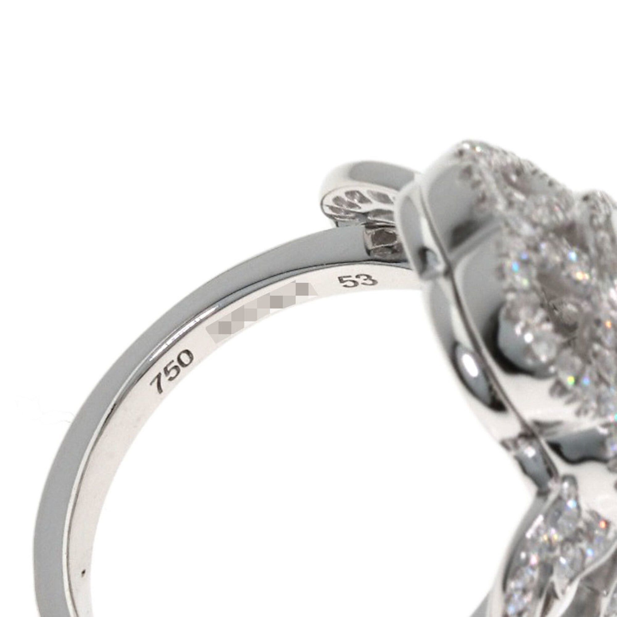 Chanel Chanel Camellia Diamond Ring #53, 18K White Gold, Women's. Size ONE SIZE - 6 Thumbnail