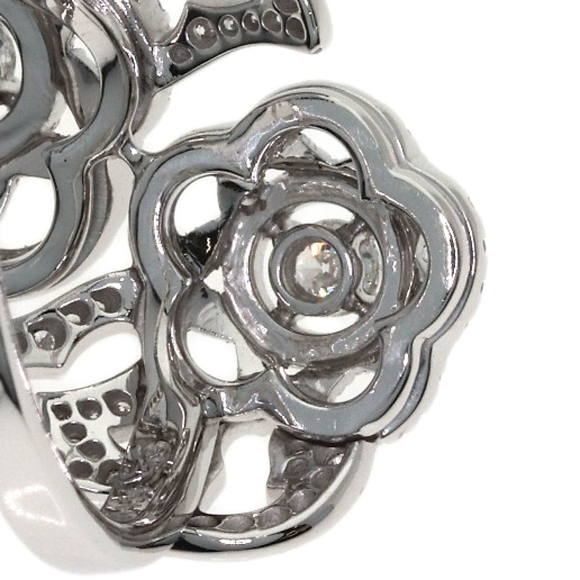 Chanel Chanel Camellia Diamond Ring #53, 18K White Gold, Women's. Size ONE SIZE - 8 Thumbnail