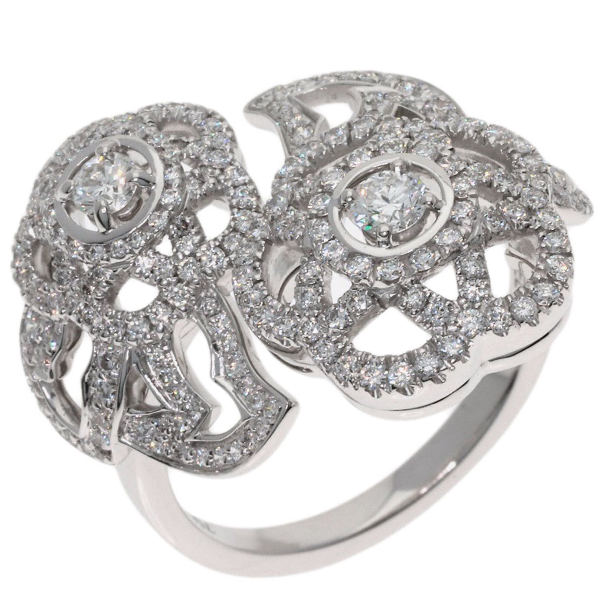 Chanel Chanel Camellia Diamond Ring #53, 18K White Gold, Women's. Size ONE SIZE - 2 Thumbnail