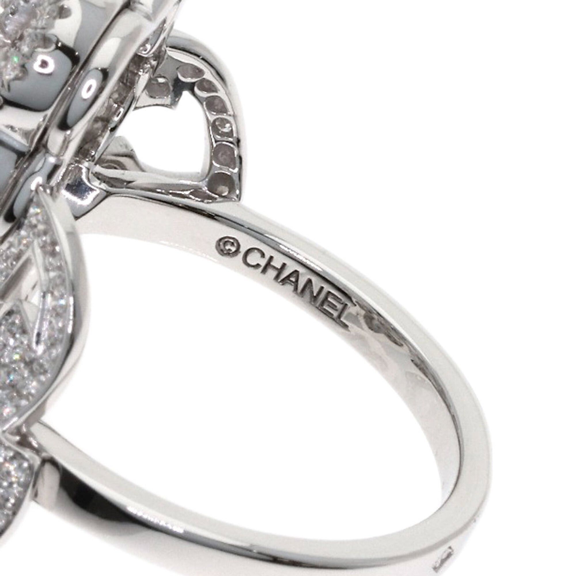 Chanel Chanel Camellia Diamond Ring #53, 18K White Gold, Women's. Size ONE SIZE - 5 Thumbnail