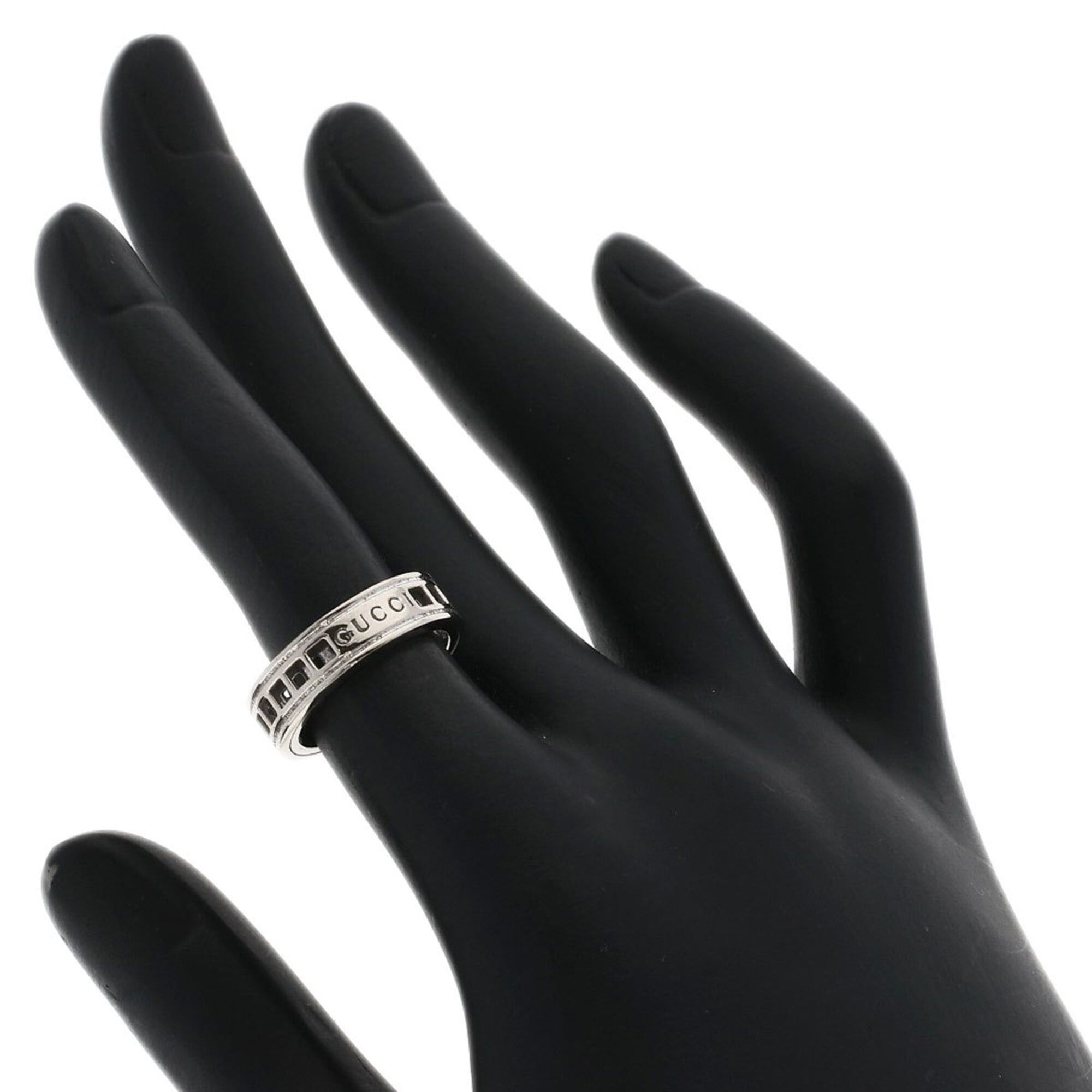 Gucci Gucci Scroll #8 Ring, 18K White Gold, Women's. Size ONE SIZE - 5 Thumbnail