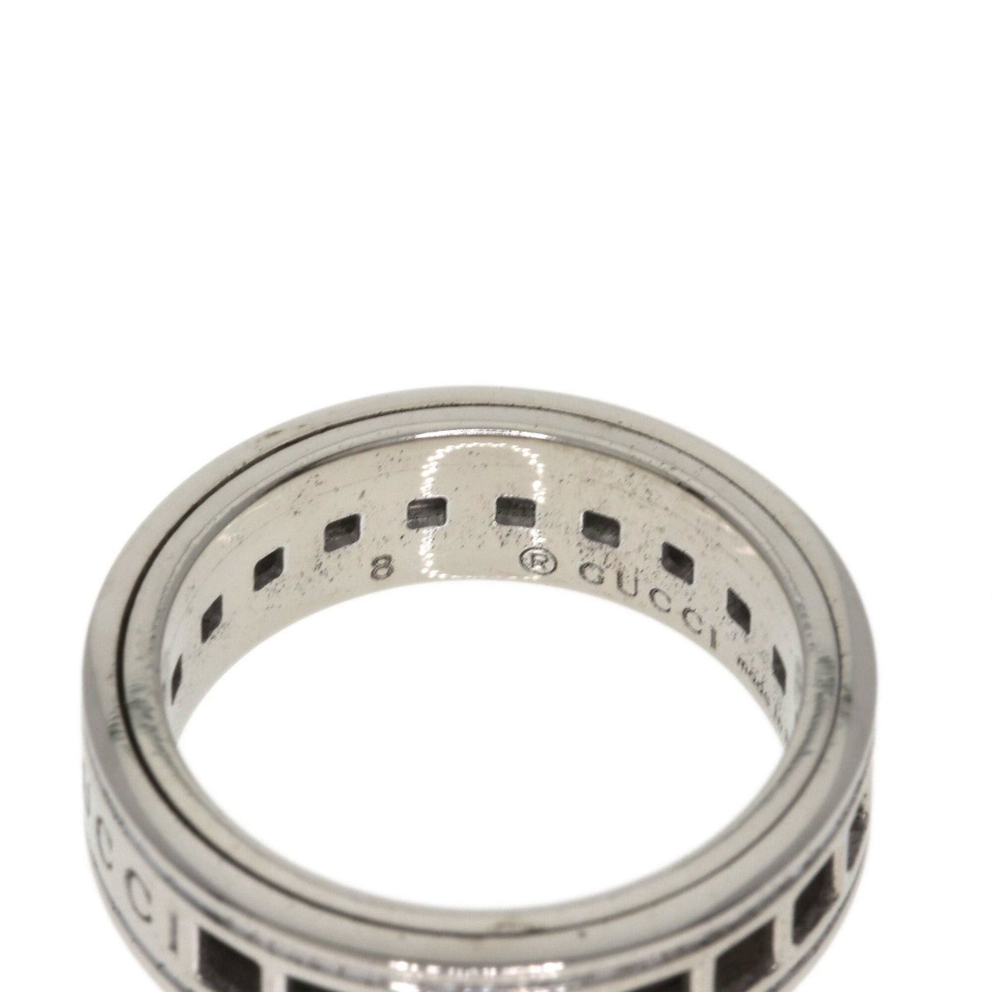 Gucci Gucci Scroll #8 Ring, 18K White Gold, Women's. Size ONE SIZE - 8 Thumbnail