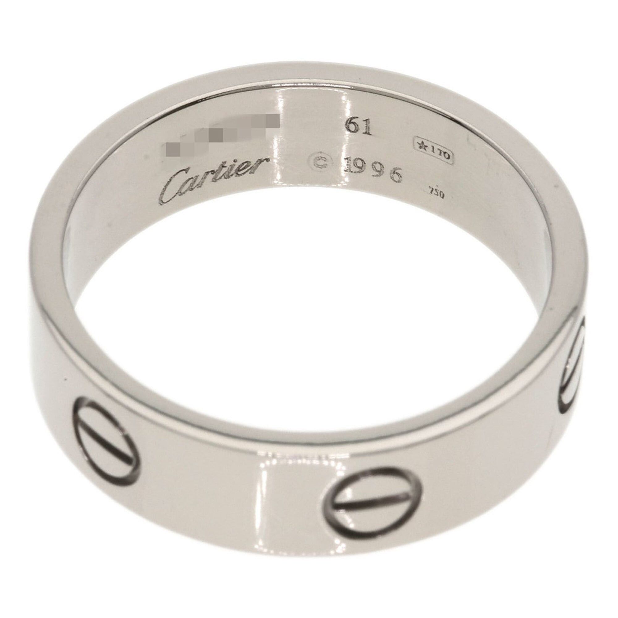Cartier Cartier Love Ring #61, 18K White Gold, Women's Ring, CARTIER Size ONE SIZE - 4 Thumbnail