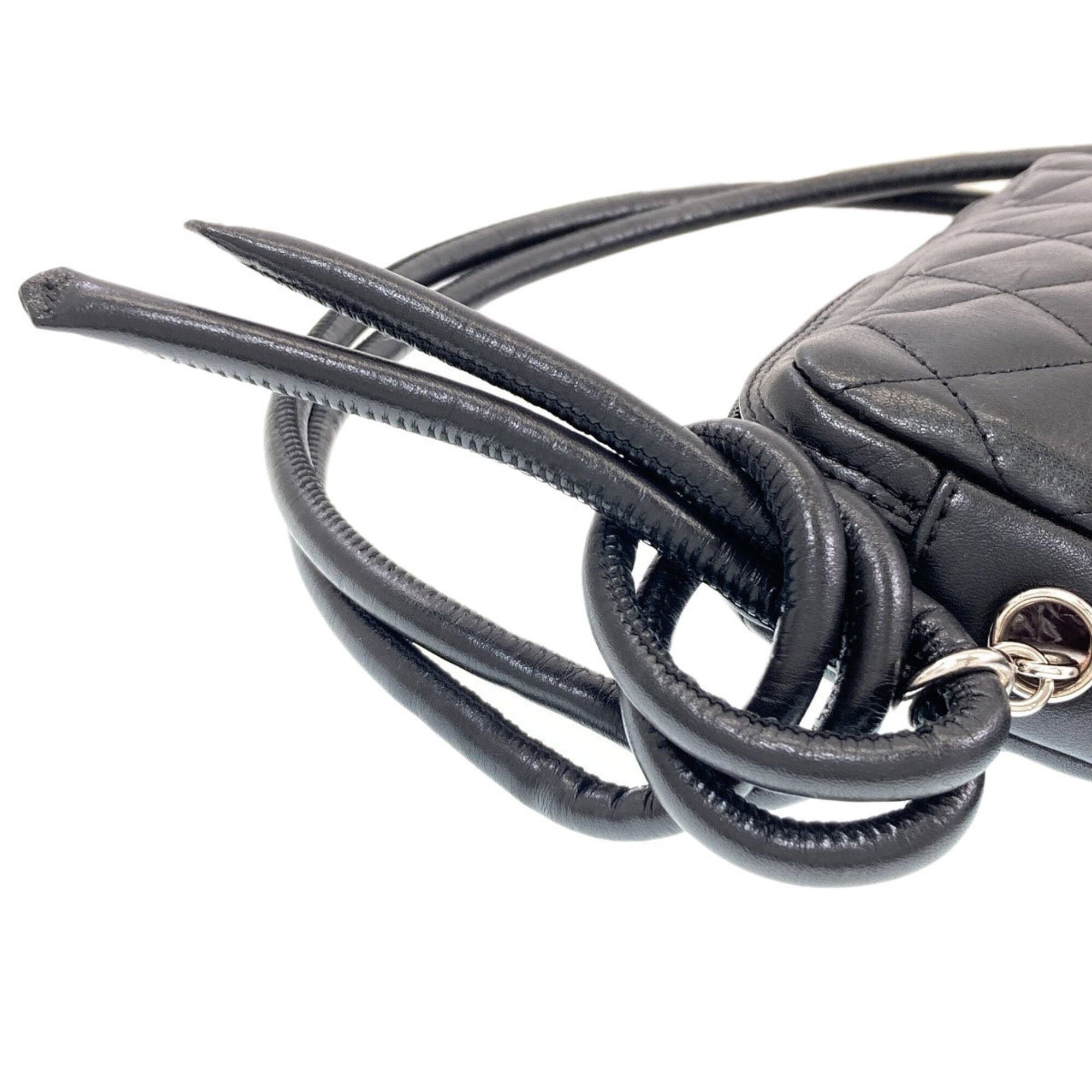Chanel Chanel Cambon Line Shoulder Bag, Silver Hardware, Lambskin, Women's CHANEL Size ONE SIZE - 19 Thumbnail