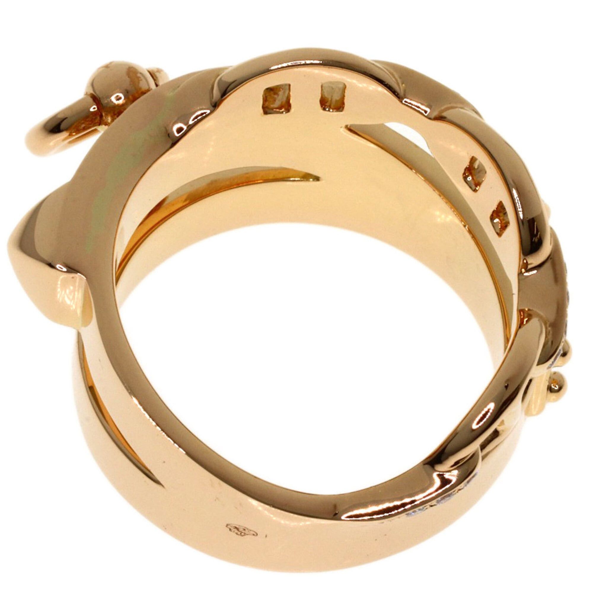 Hermes Hermes Alsimi GM Diamond Ring #49, 18K Pink Gold, Women's Size ONE SIZE - 4 Thumbnail