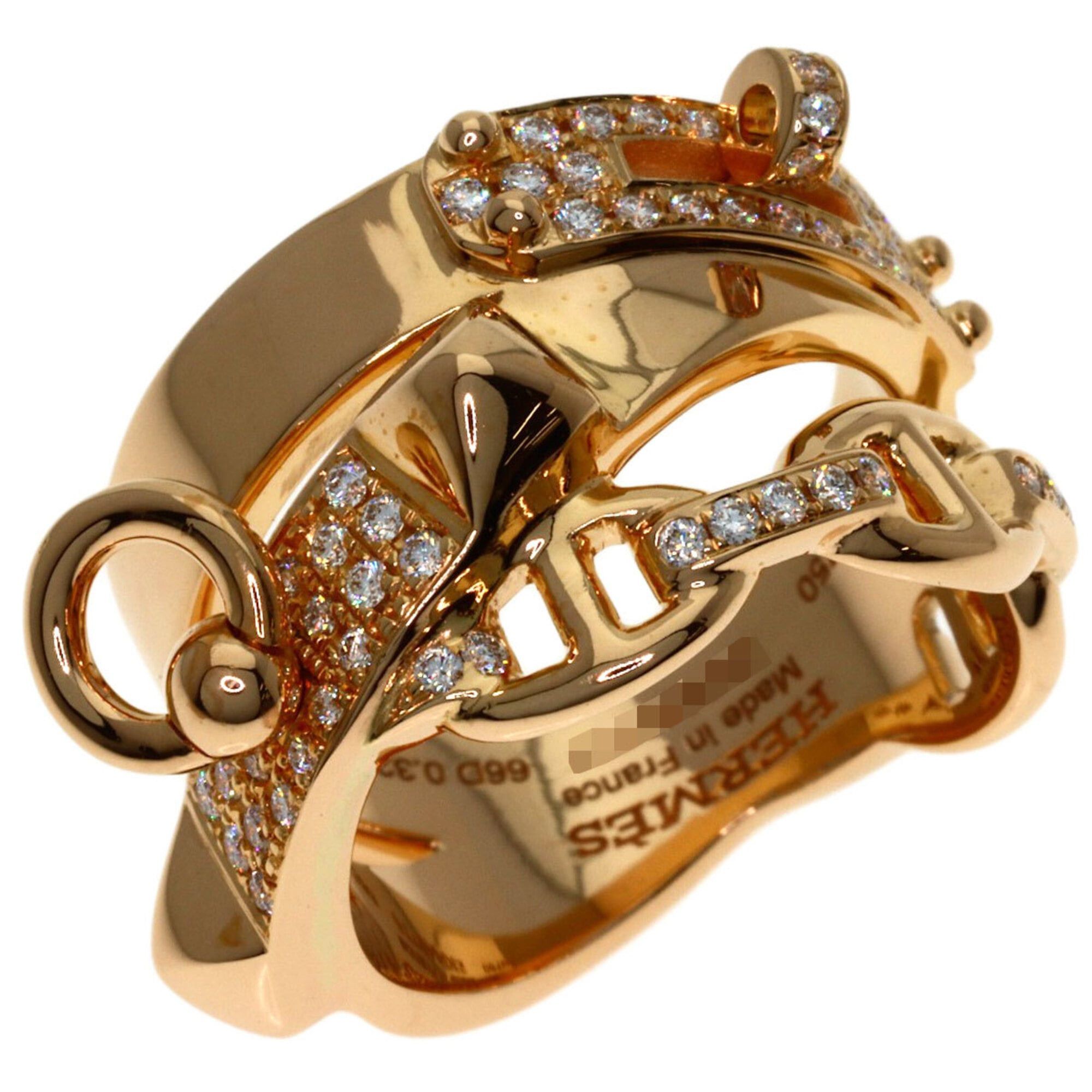 Hermes Hermes Alsimi GM Diamond Ring #49, 18K Pink Gold, Women's Size ONE SIZE - 2 Thumbnail