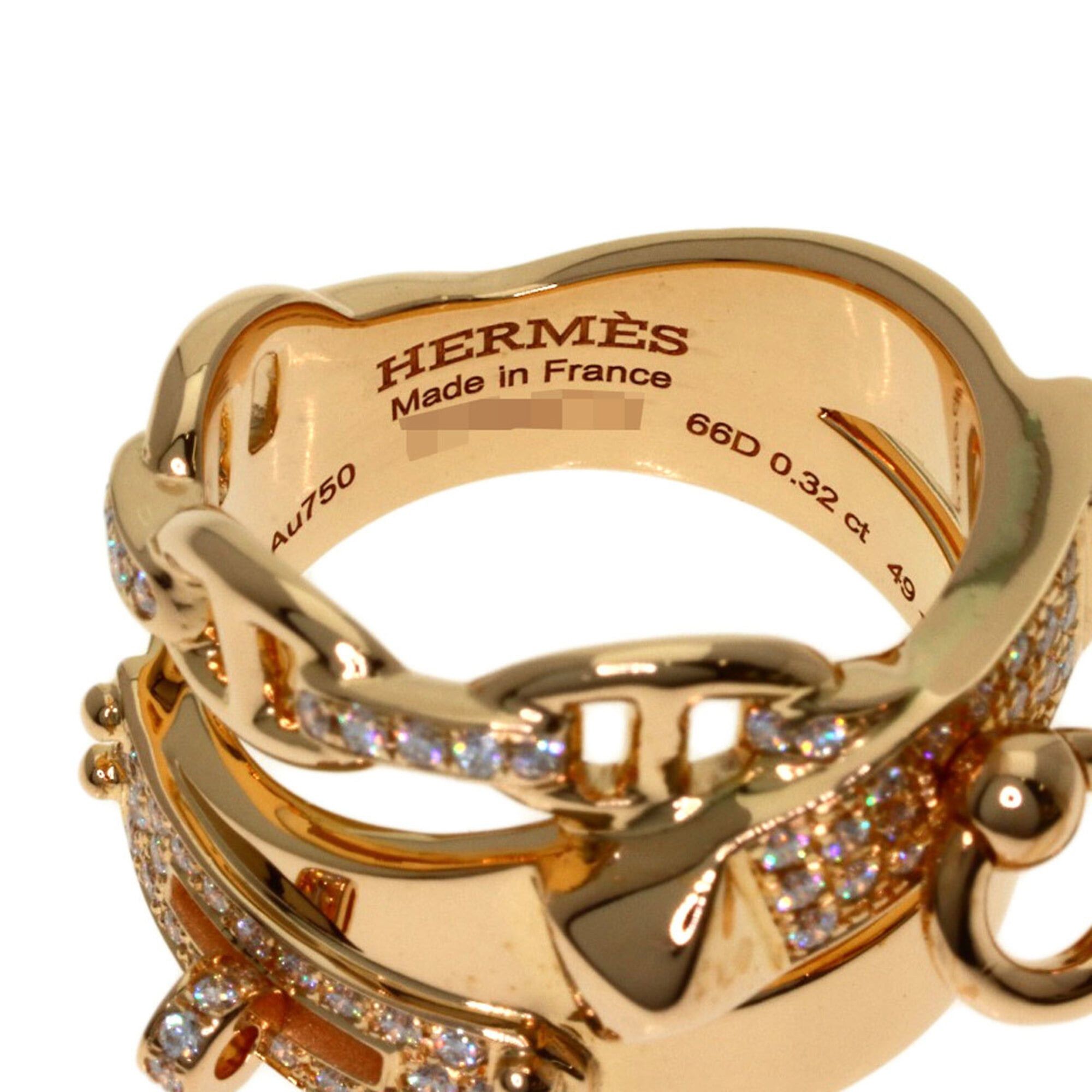 Hermes Hermes Alsimi GM Diamond Ring #49, 18K Pink Gold, Women's Size ONE SIZE - 5 Thumbnail
