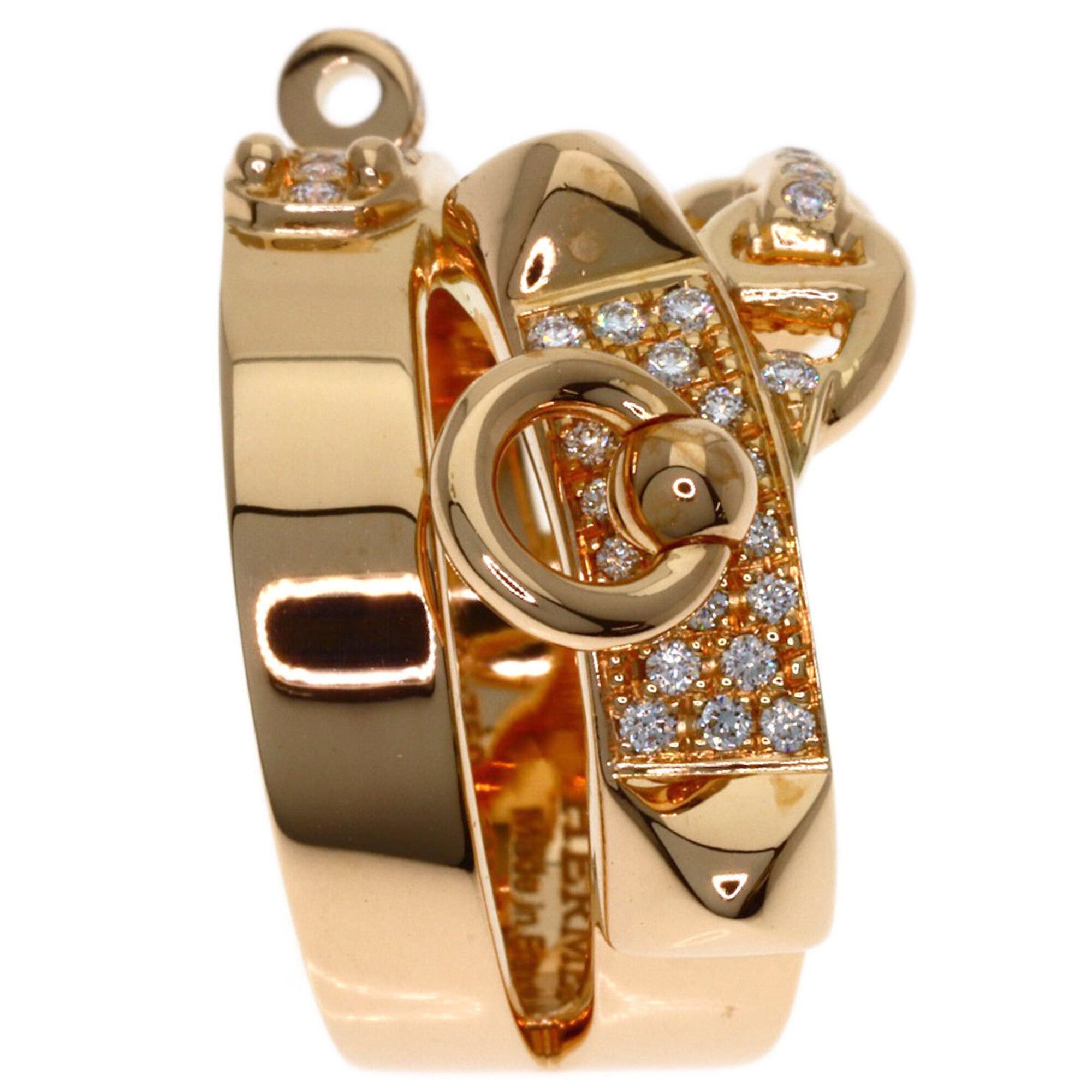 Hermes Hermes Alsimi GM Diamond Ring #49, 18K Pink Gold, Women's Size ONE SIZE - 3 Thumbnail